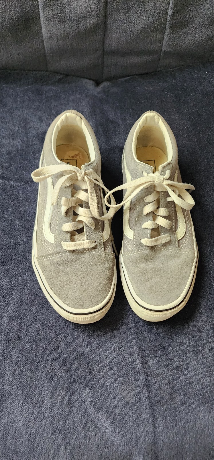 Vans Off The Wall Grey And White Sneakers Size 4.5 Vans Off The Wall Grey And White Sneakers Size 4.5