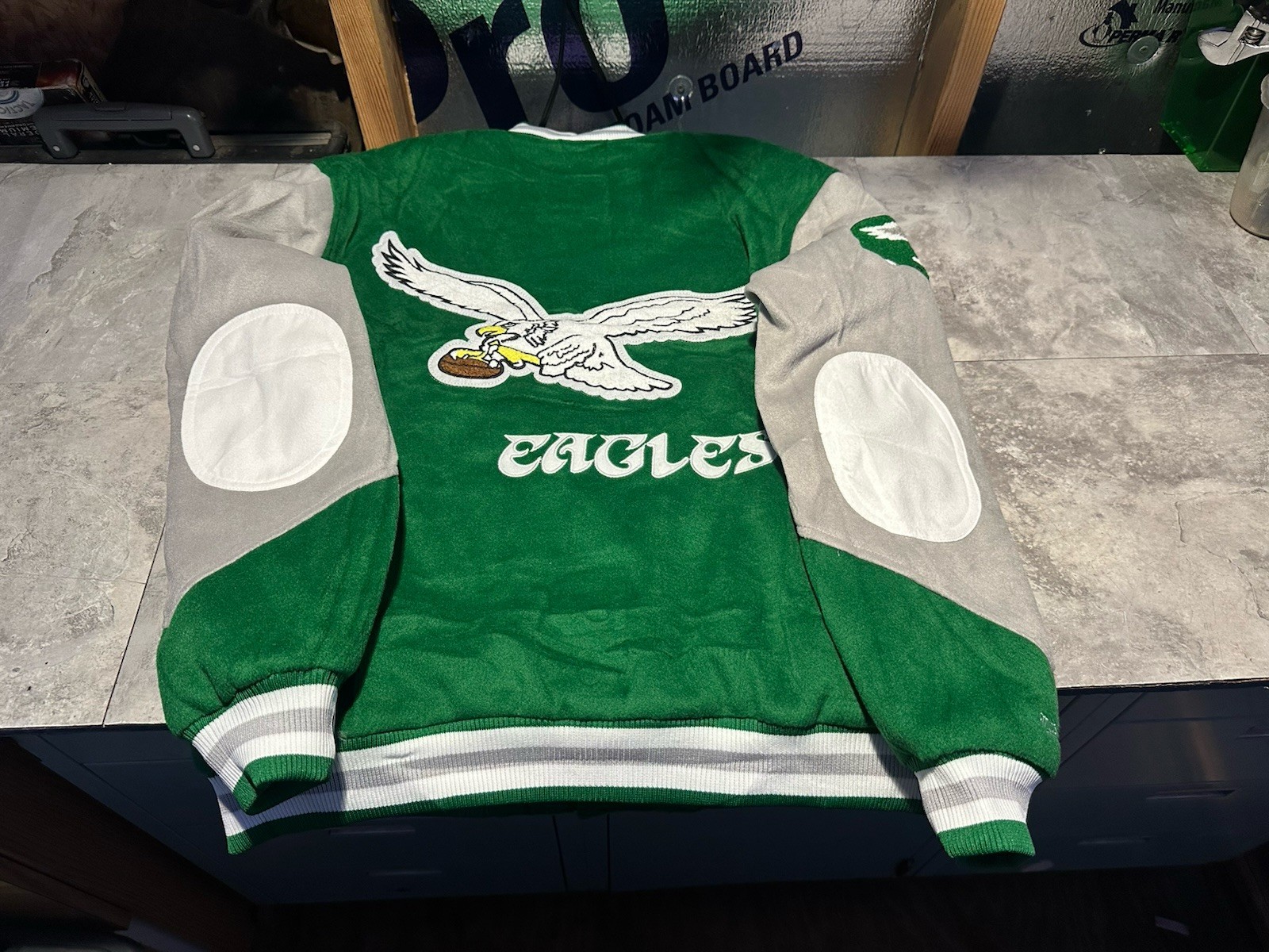 NWT Princess Diana Lady Di Philadelphia Eagles Mitchell & Ness Jacket Coat Large NWT Princess Diana Lady Di Philadelphia Eagles Mitchell & Ness Jacket Coat Large