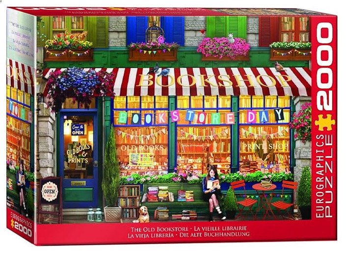 Eurographics The Old Bookstore 2000 Piece Jigsaw Puzzle Book Lover Puzzle SEALED Eurographics The Old Bookstore 2000 Piece Jigsaw Puzzle Book Lover Puzzle SEALED