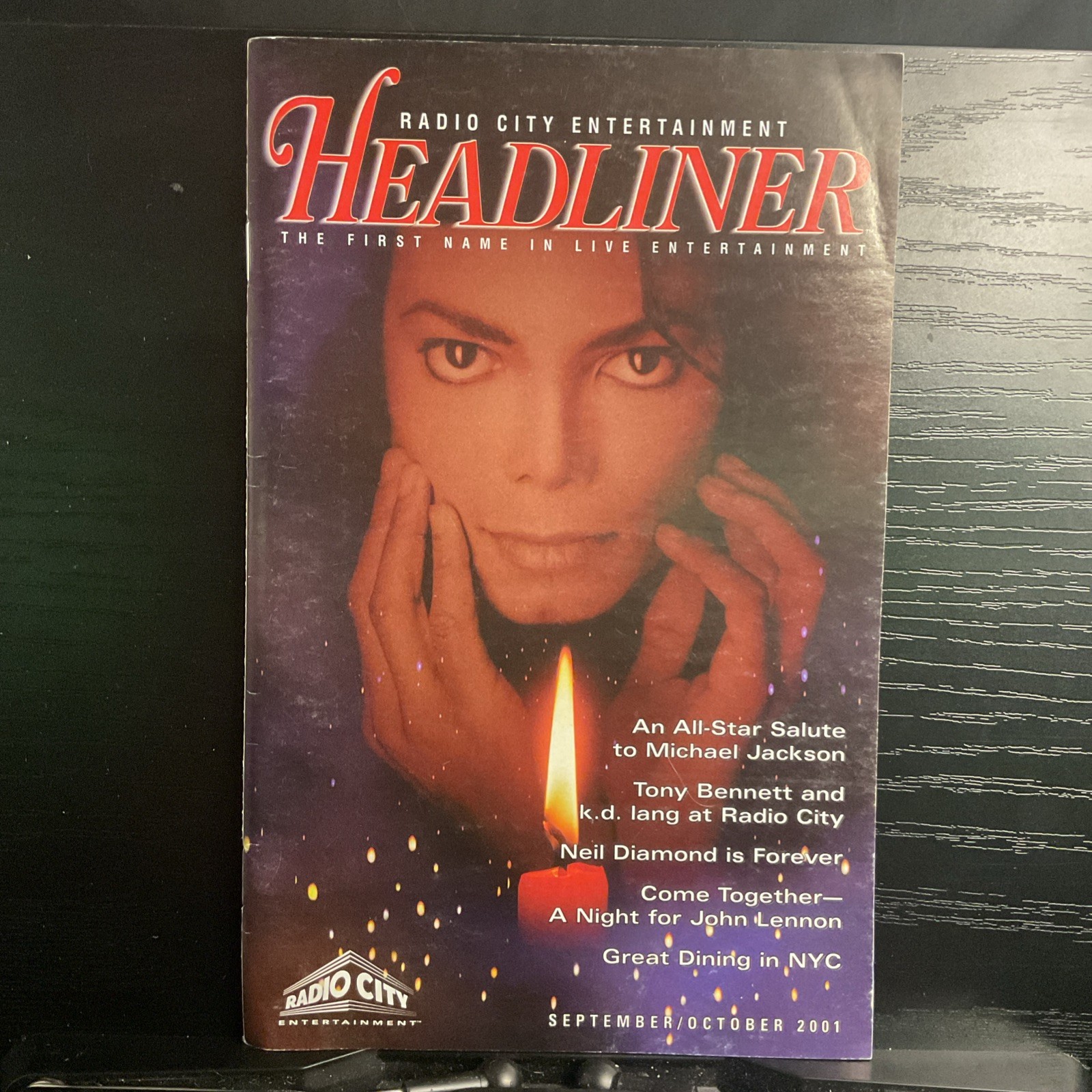 Michael Jackson Radio City Entertainment Headliner 2001 magazine Michael Jackson Radio City Entertainment Headliner 2001 magazine