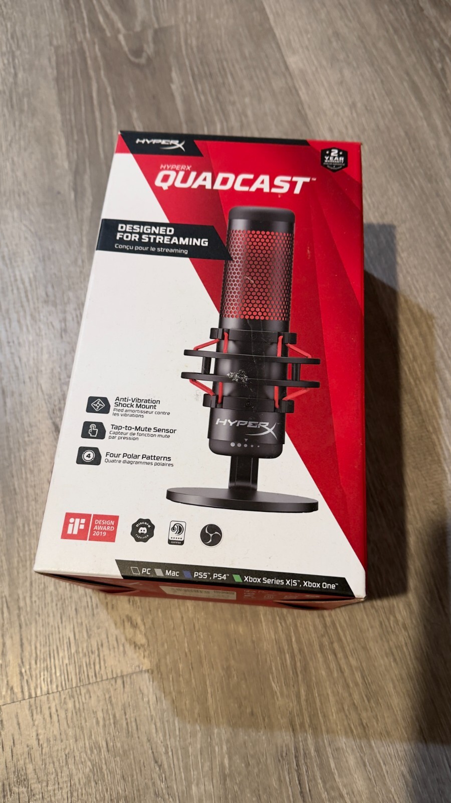 HP HyperX QuadCast Rouge HP HyperX QuadCast Rouge