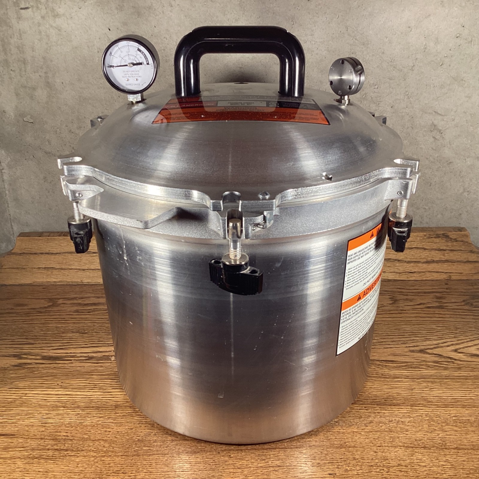 ALL AMERICAN MODEL 921 HEAVY CAST ALUMINUM PRESSURE COOKER 21.5 QT 