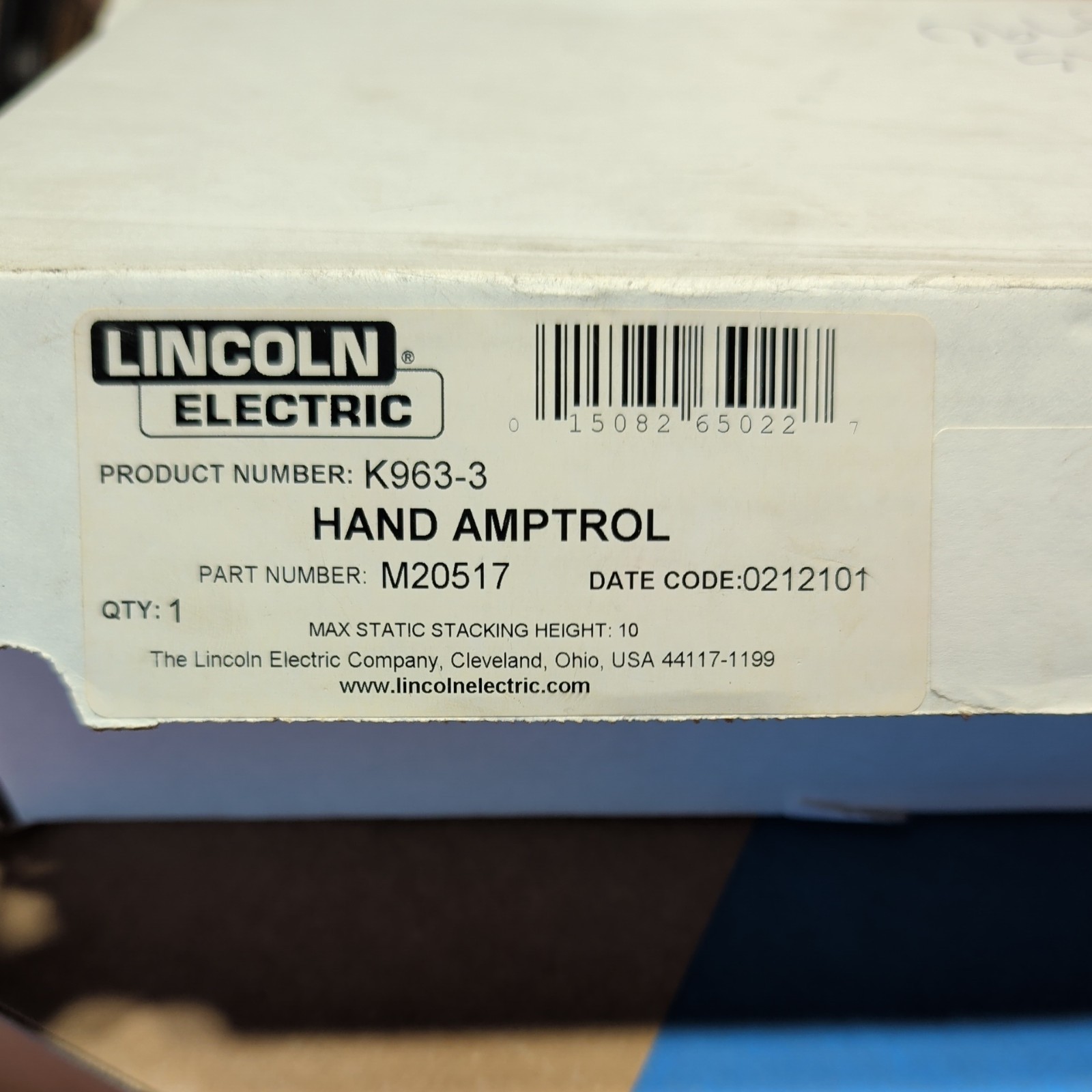 Lincoln Electric K963-3 Hand Amptrol M20517 Lincoln Electric K963-3 Hand Amptrol M20517