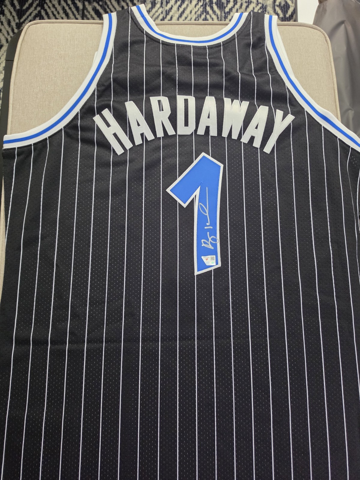 Anfernee Penny Hardaway Fanatics Under Wraps Auto Black NBA Jersey Orlando Magic Anfernee Penny Hardaway Fanatics Under Wraps Auto Black NBA Jersey Orlando Magic