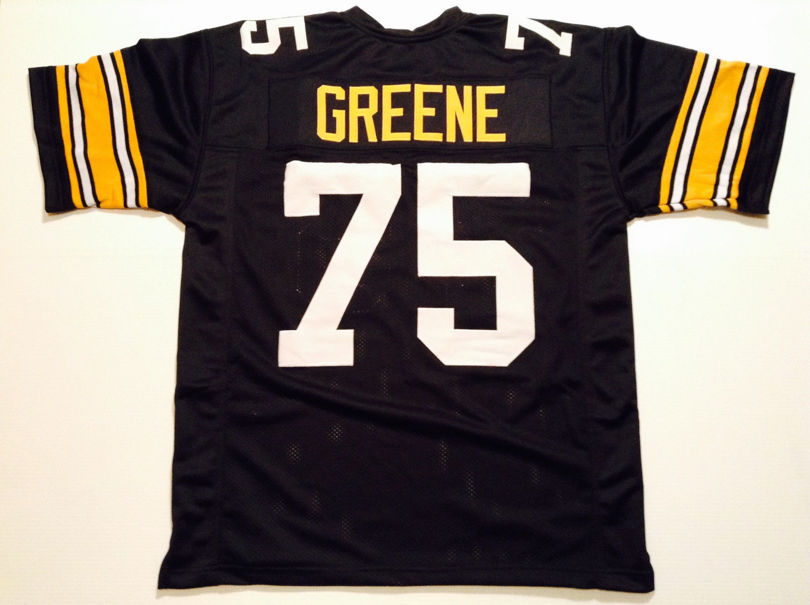 UNSIGNED CUSTOM Sewn Stitched Joe Greene Black Jersey - M, L, XL, 2XL, 3XL