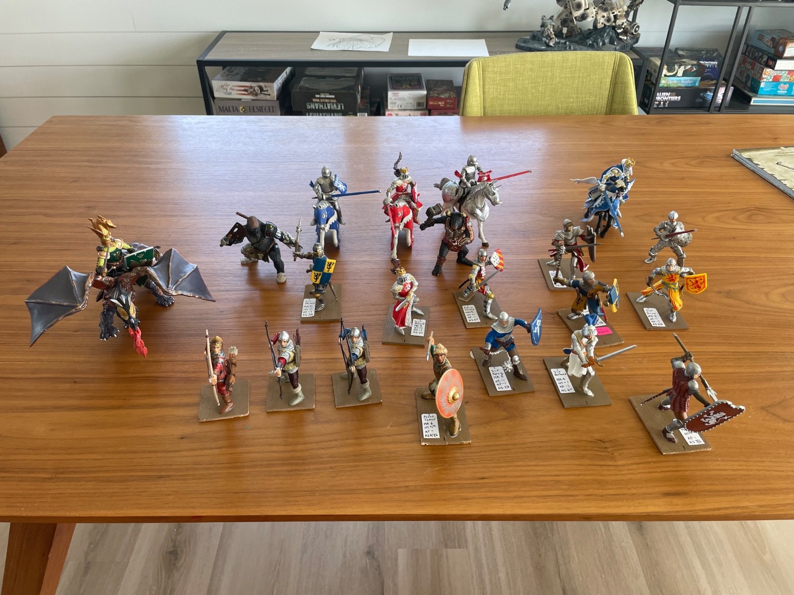 Papo Medieval Tournament Set with Foot & Mounted Knights, Horses,  and Archers