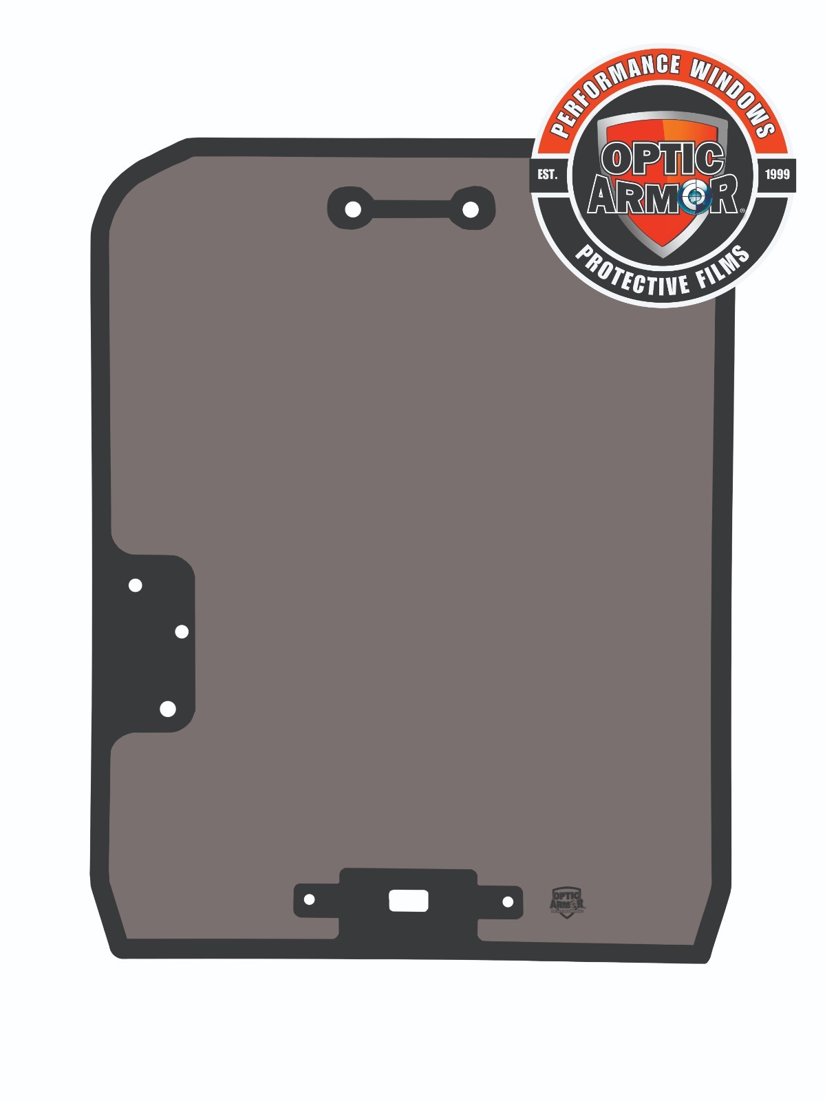 KUBOTA SVL 75 90 95 97 TRACK LOADER 3/8” POLY CAB DOOR-OPTIC ARMOR V0621-34520
