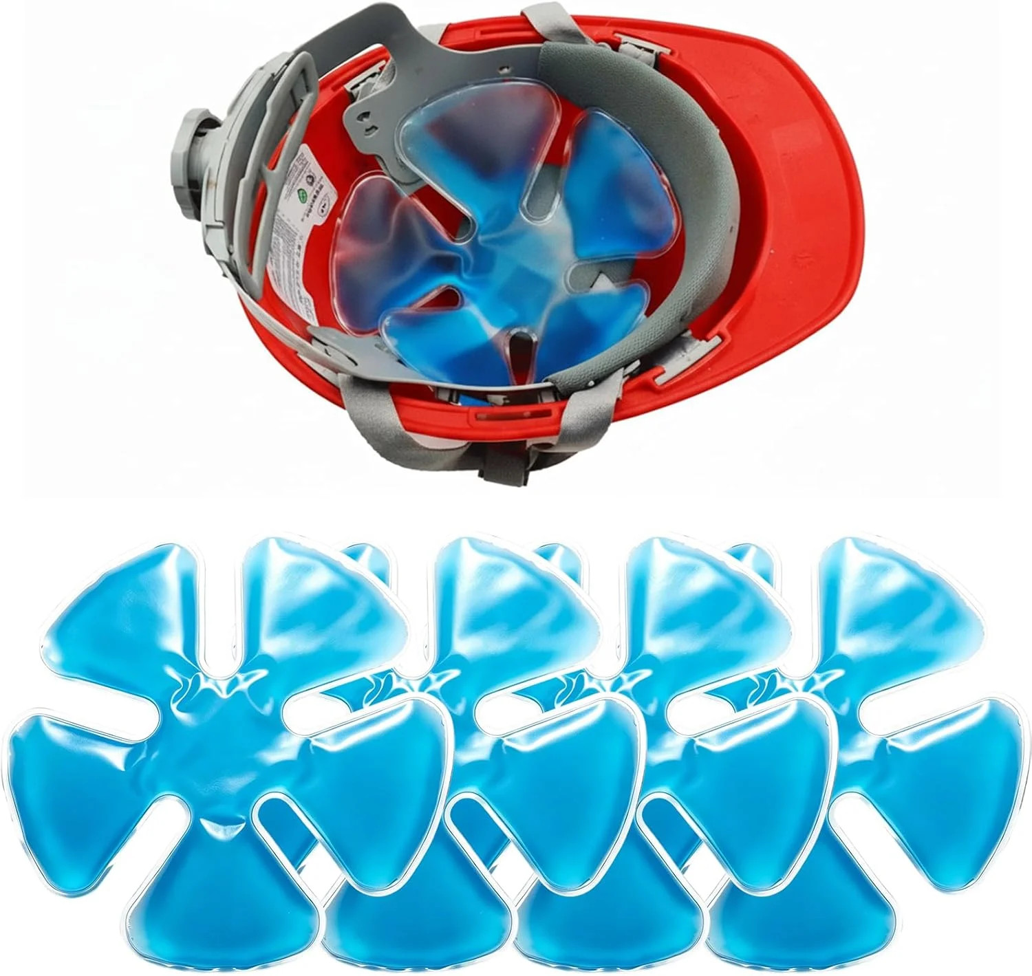 Reusable Cooling Gel Ice Packs for Hats, Adjustable Cold Therapy Headband Insert