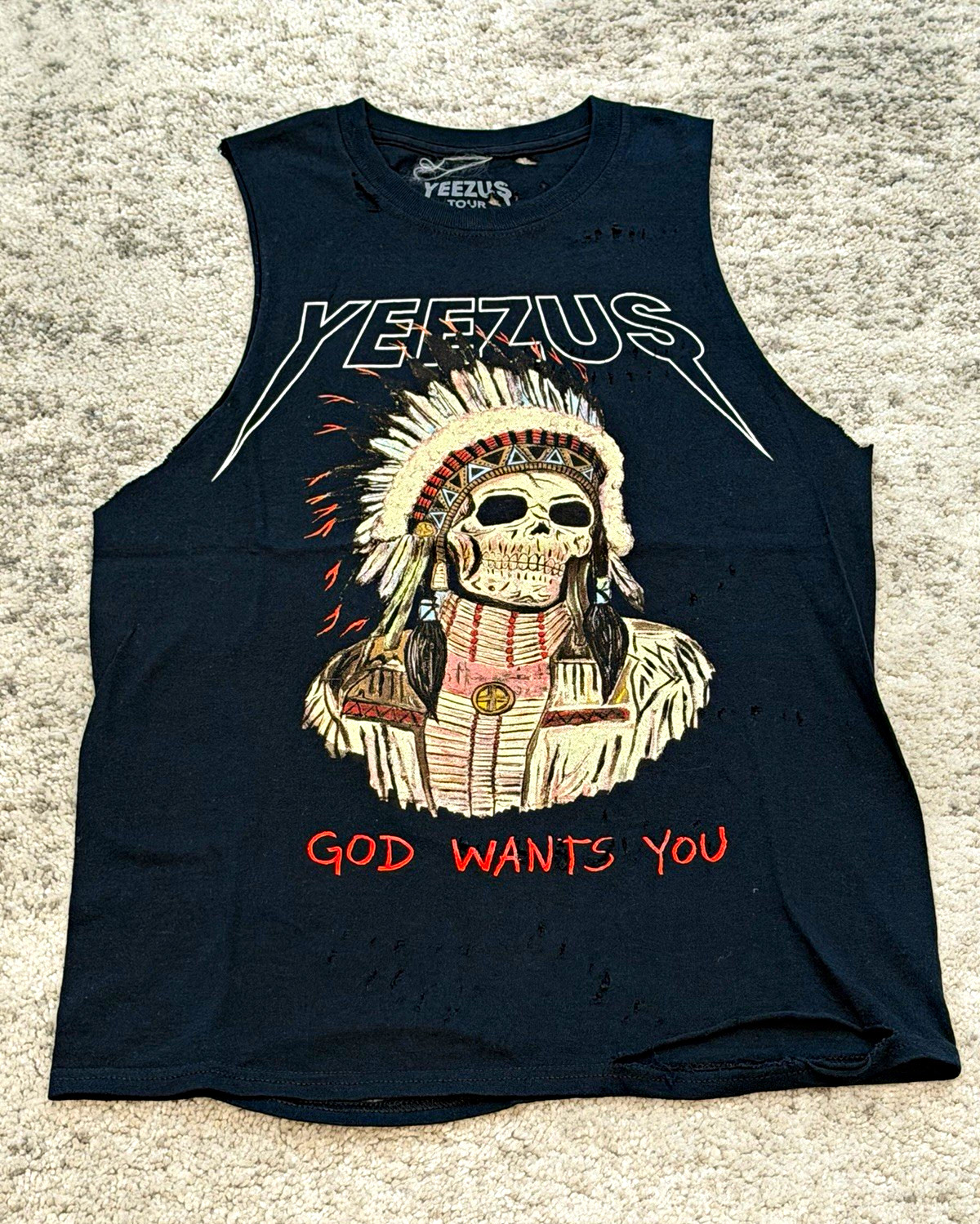 Authentic Kanye West Yeezus Tour 2013 Vintage Woman\'s Small designed by Wes Lang