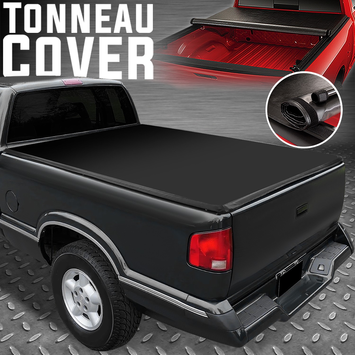FOR 1994-2003 CHEVY S10/GMC SONOMA FLEETSIDE 6FT BED SOFT ROLL-UP TONNEAU COVER FOR 1994-2003 CHEVY S10/GMC SONOMA FLEETSIDE 6FT BED SOFT ROLL-UP TONNEAU COVER