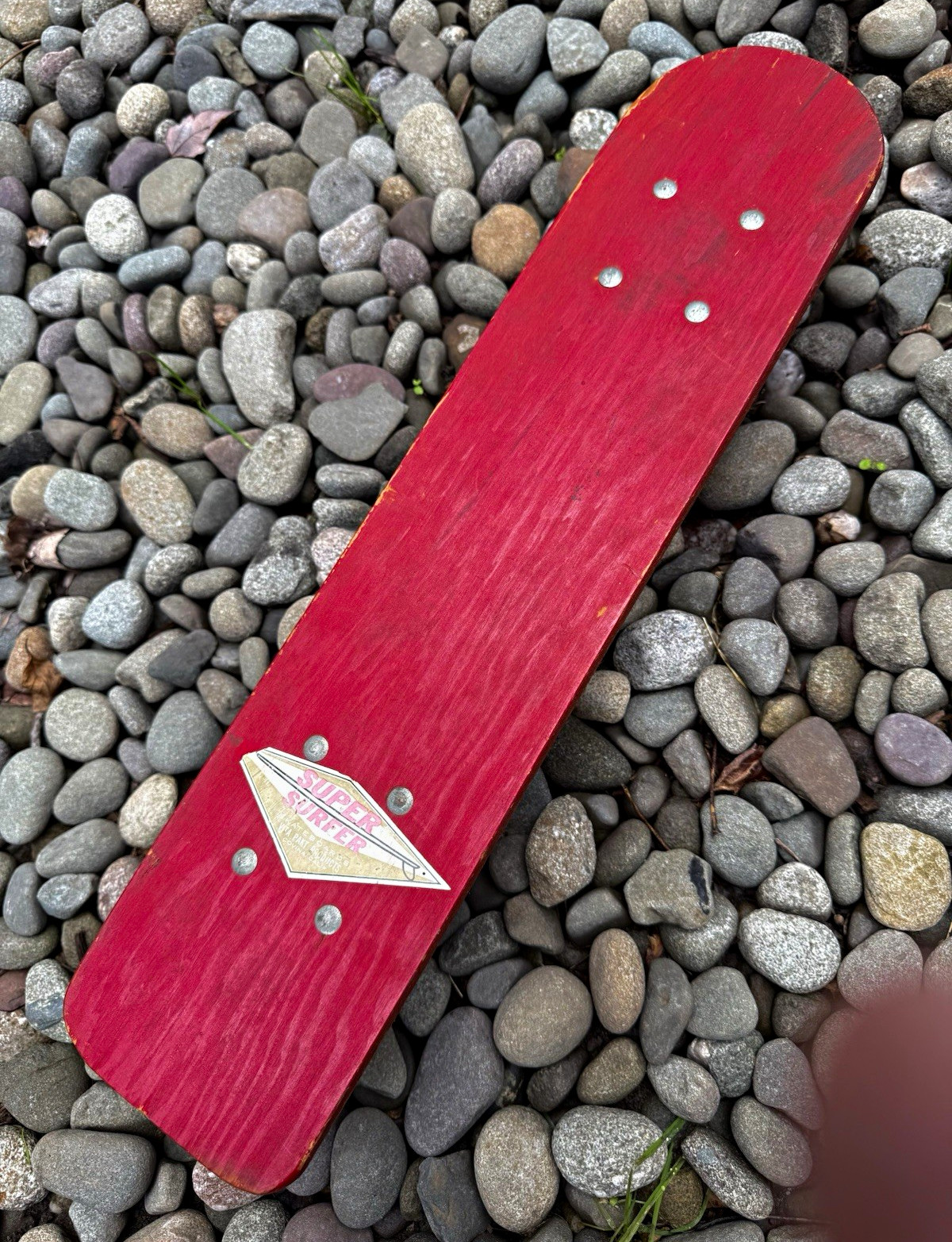 Vintage Vita Pakt Super Surfer 1960s Skateboard With Surviving Paper Label rare Vintage Vita Pakt Super Surfer 1960s Skateboard With Surviving Paper Label rare