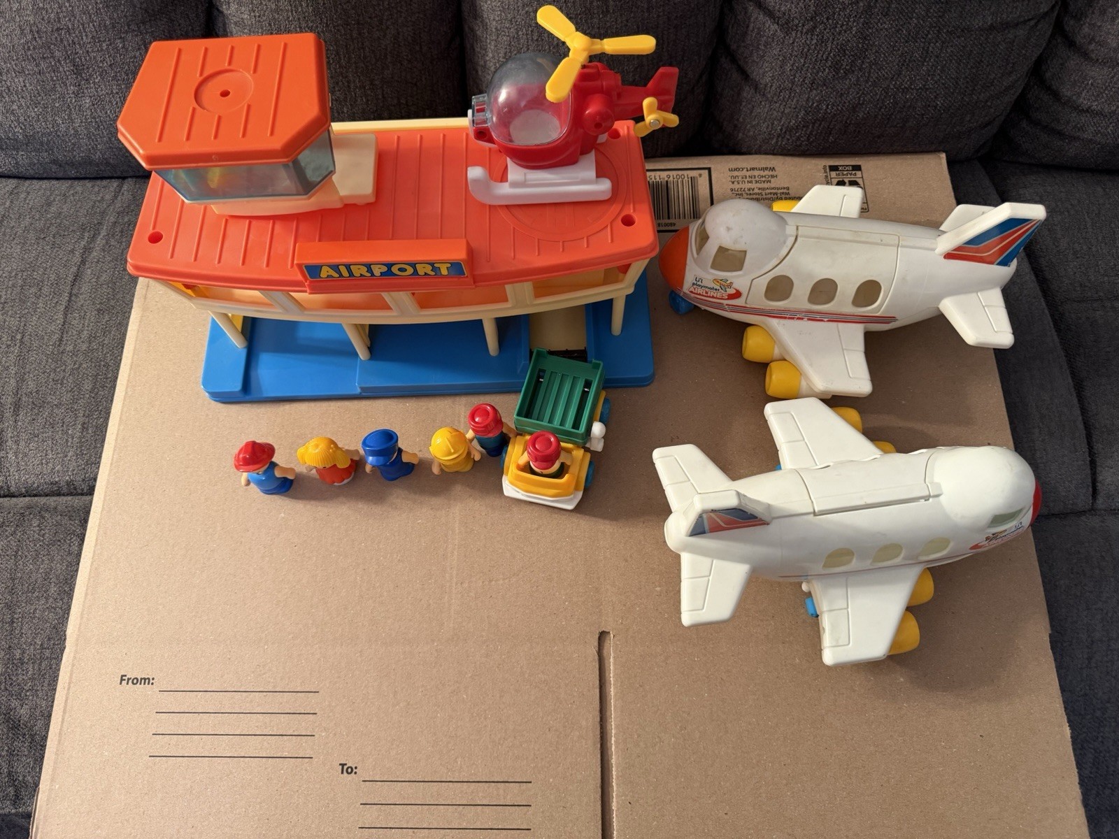 Vintage Lil Playmates Airport 1984 With Planes And People Vintage Lil Playmates Airport 1984 With Planes And People