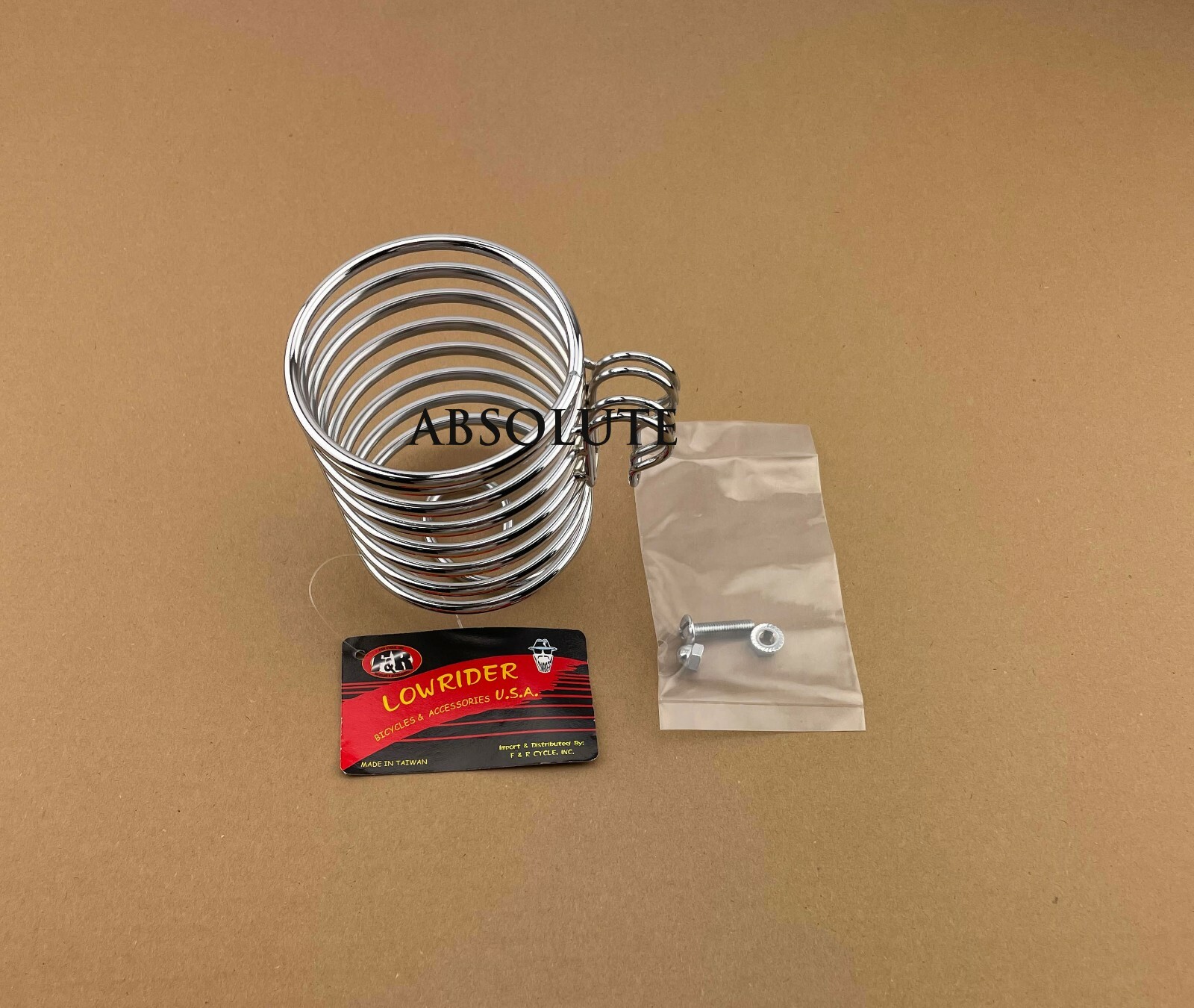 Authentic Vtg Lowrider Bike Round Cup Holder Chrome