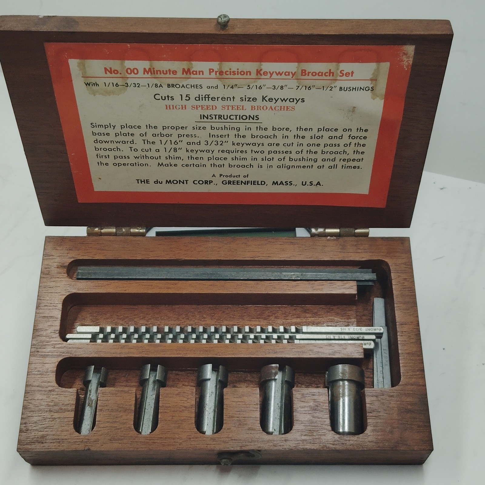 DuMont Minute Man Small Broach Set no. 00 - 1/16