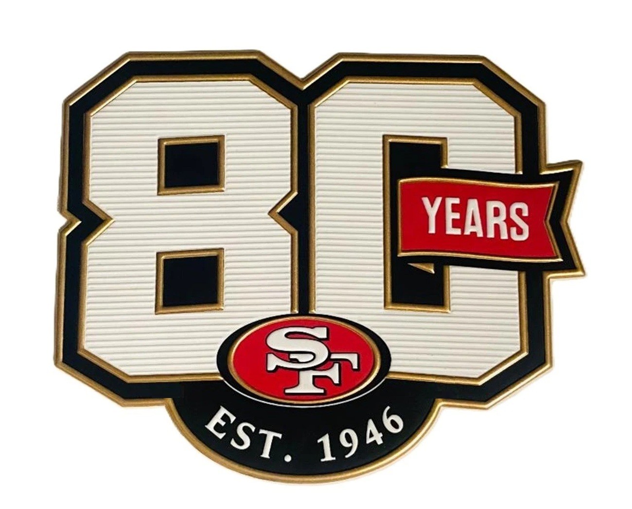 49ers 80th Anniversary Patch In Stock