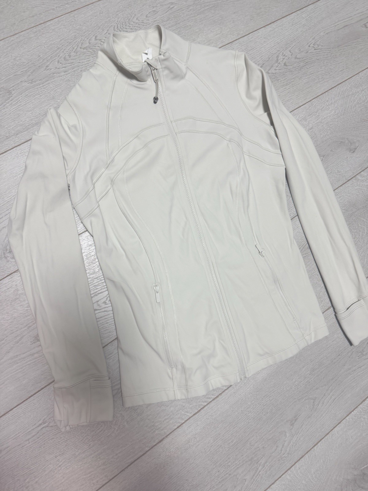 Lululemon Define Jacket Nulu Women’s Size 12 Cream Ivory Full Zip Athletic