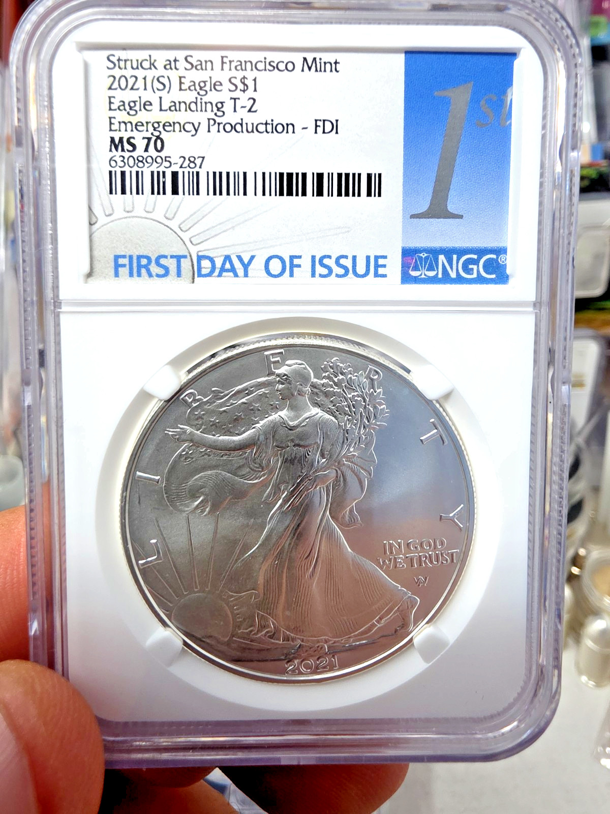 2021(S) 1oz American Silver Eagle T2 SF Mint NGC MS70 FDI Emergency Production 2021(S) 1oz American Silver Eagle T2 SF Mint NGC MS70 FDI Emergency Production