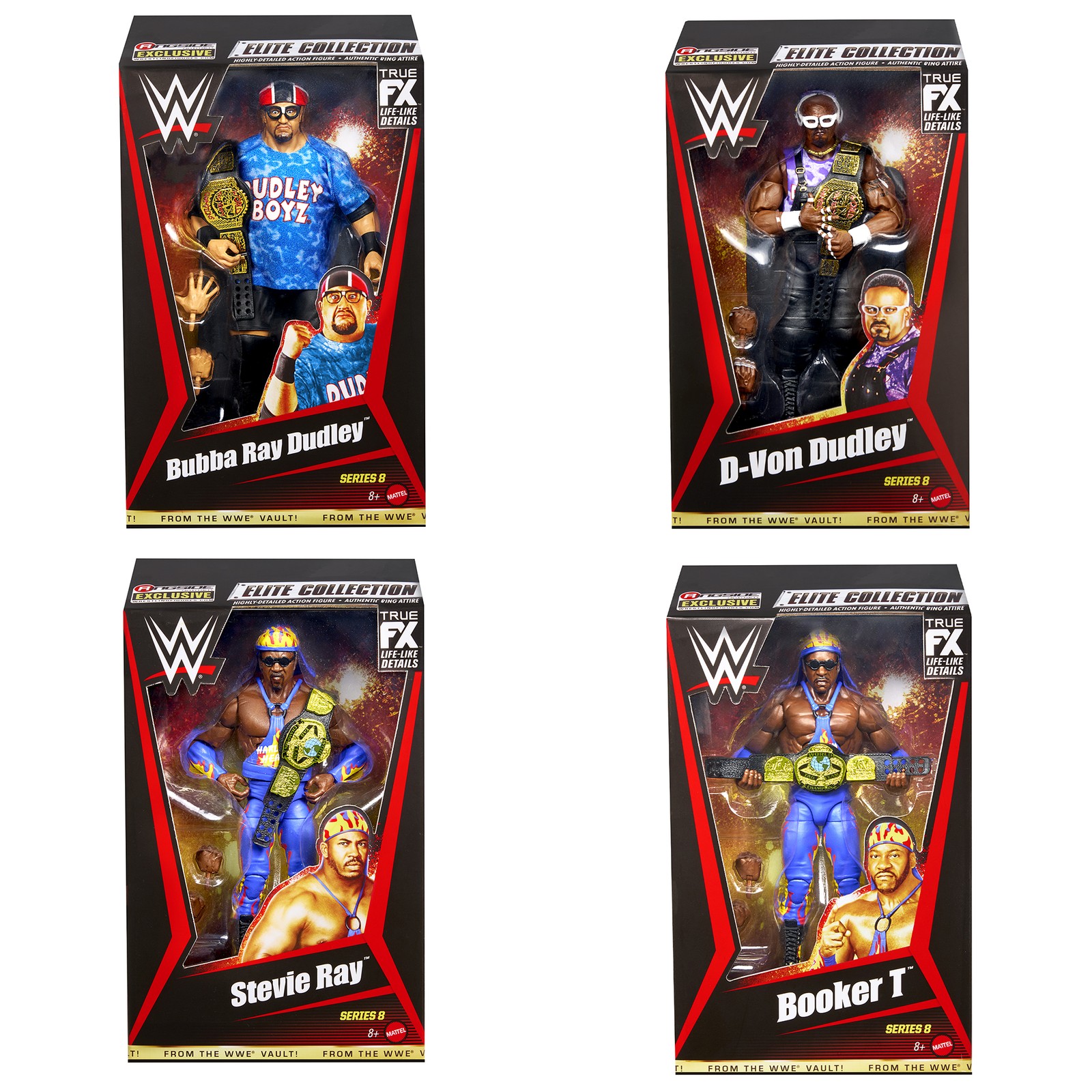 WWE From the Vault  Series 8 - Set of 4 (Dudley Boyz & Harlem Heat)   Wrestling