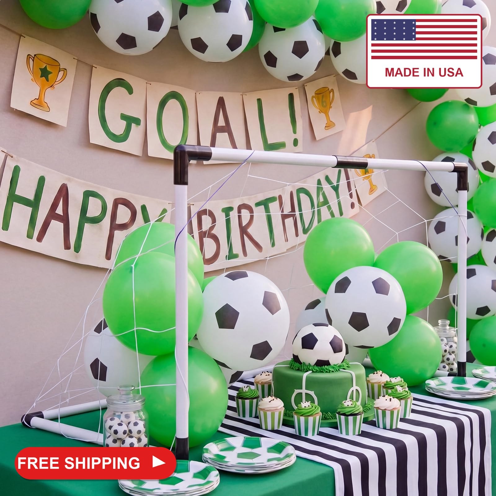 Novabright 12 Pcs Soccer Table Decor 24x16\