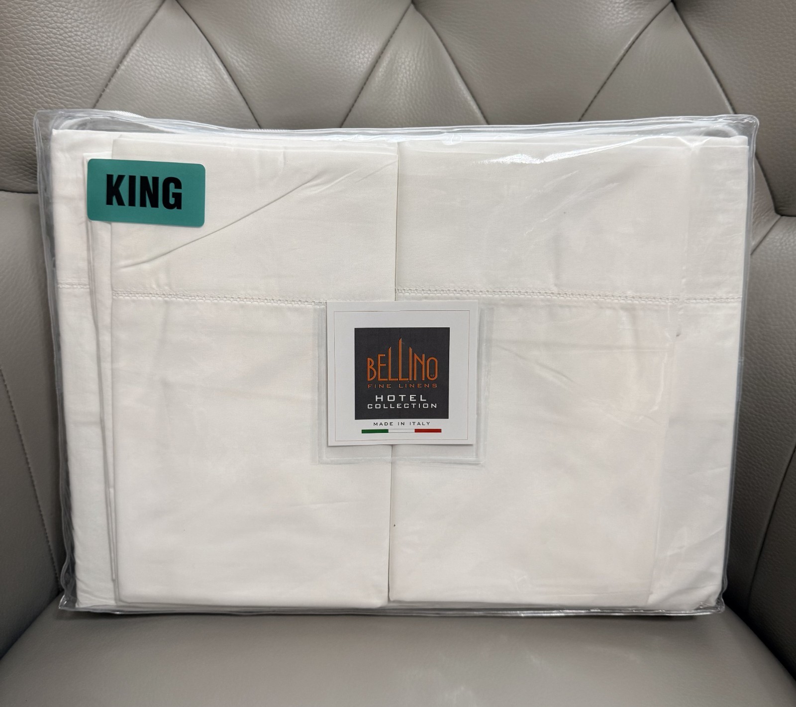 New Luxury Bellino Fine Linens Hotel Collection Bed Italy Cotton 3pc King Sheets