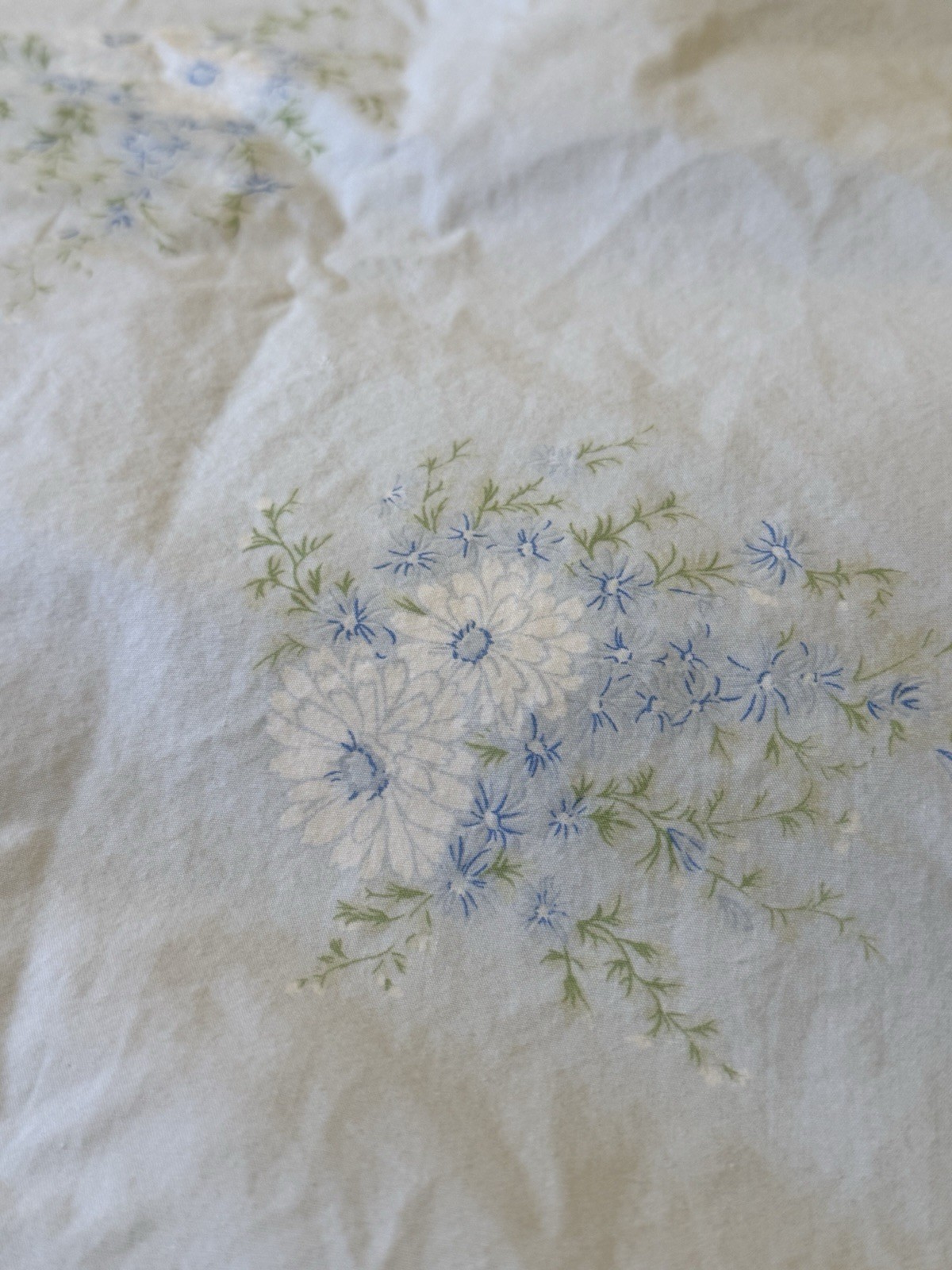 Full/Queen Rachel Ashwell Shabby Chic Couture Brown Label Corsage Blue Duvet
