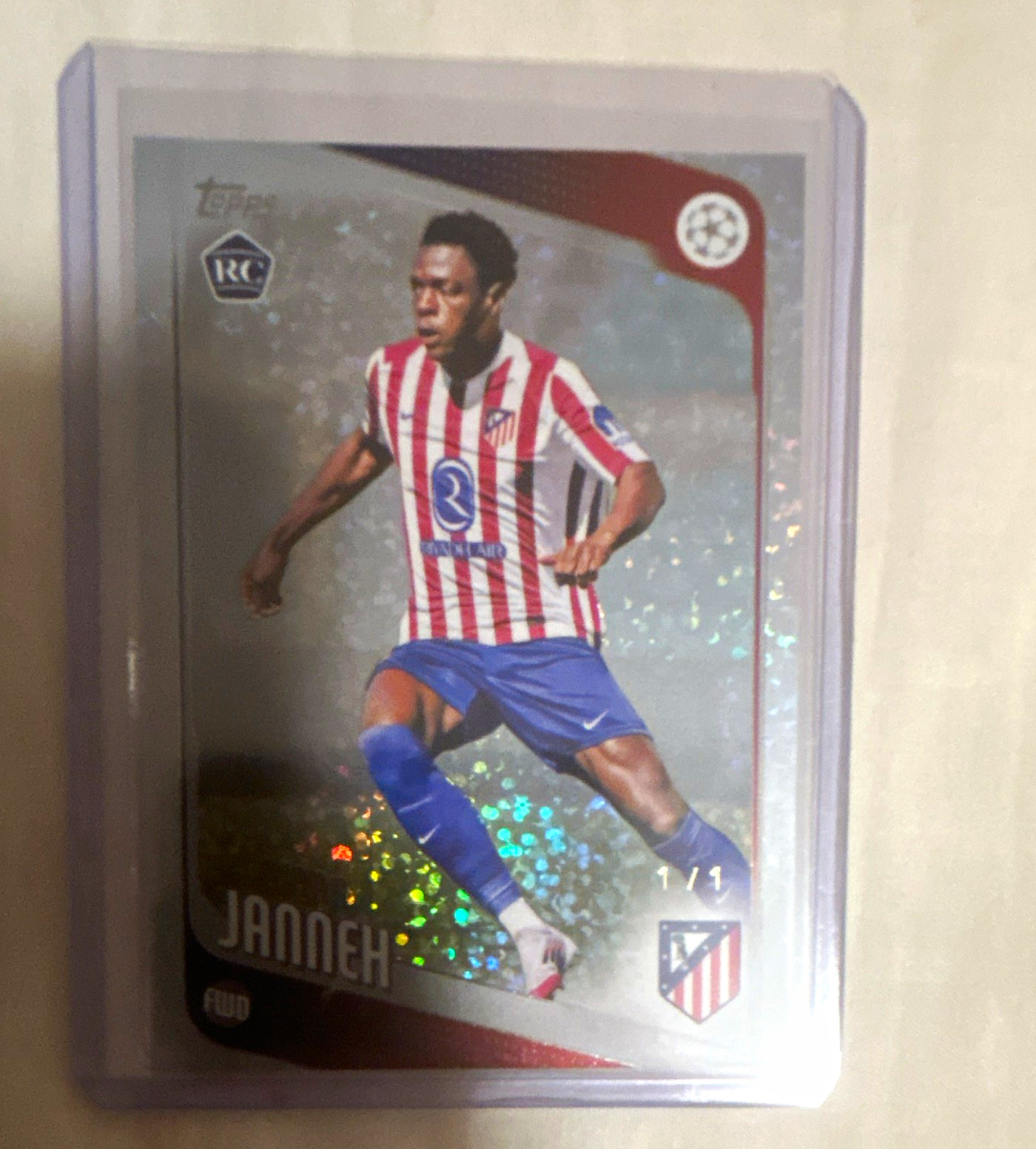 Topps 2024-25 UEFA Champions League Omar Janneh Atletico Madrid #137 Rookie 1/1
