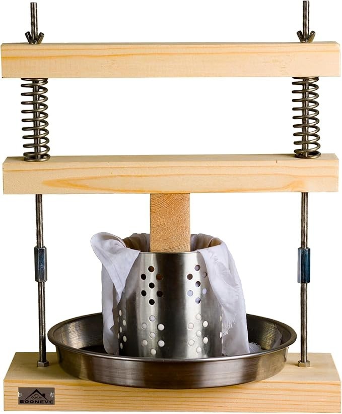  Booneve Wooden unique cheese and tofu making press