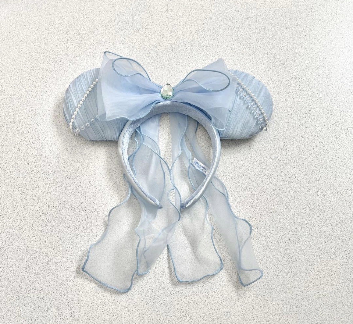 Disney Sea 24th Anniversary Mermaid Lagoon Minnie Mouse Ears Headband Blue Disney Sea 24th Anniversary Mermaid Lagoon Minnie Mouse Ears Headband Blue