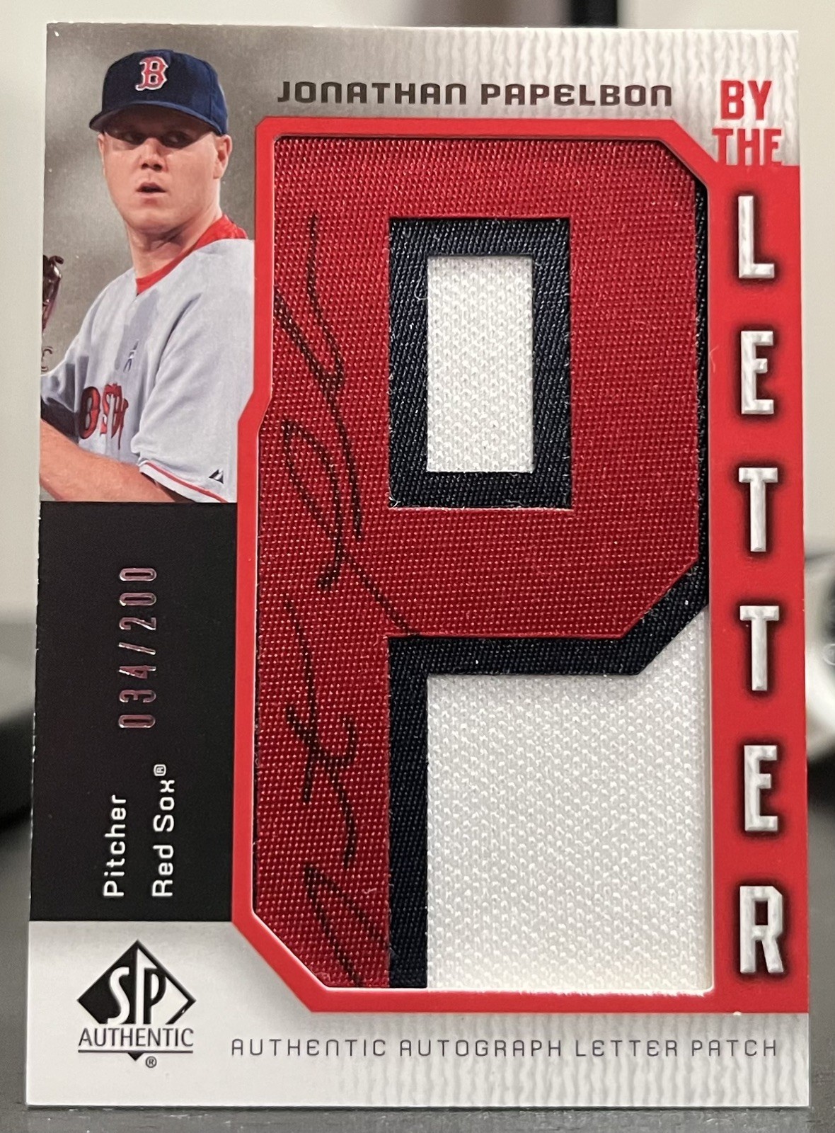 Jonathan Papelbon | 2006 SP Authentic By the Letter /200 (Letter P) Auto Jonathan Papelbon | 2006 SP Authentic By the Letter /200 (Letter P) Auto