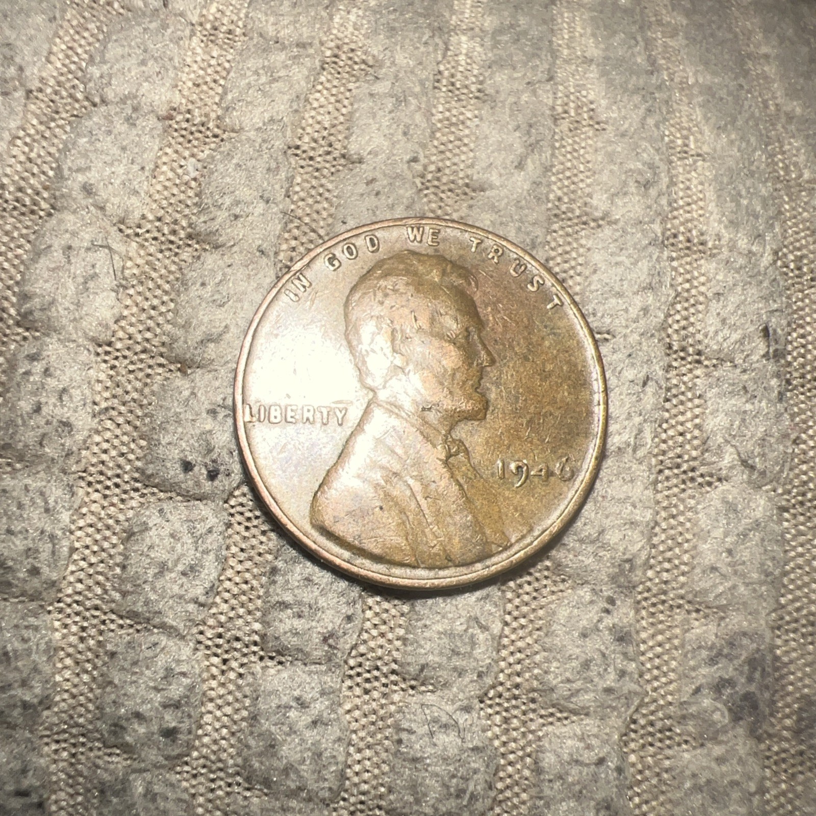Rare 1946 Error Copper Wheat Penny No Mint Mark & L On Rim Rare 1946 Error Copper Wheat Penny No Mint Mark & L On Rim