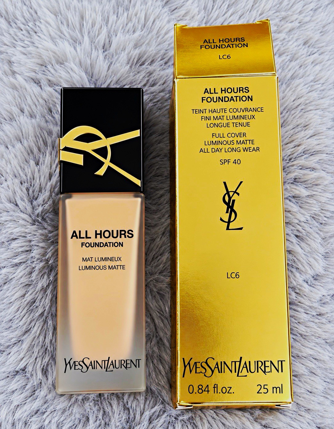 Yves Saint Laurent All Hours Liquid Foundation Shade LC6 Full Coverage SPF 40 Yves Saint Laurent All Hours Liquid Foundation Shade LC6 Full Coverage SPF 40