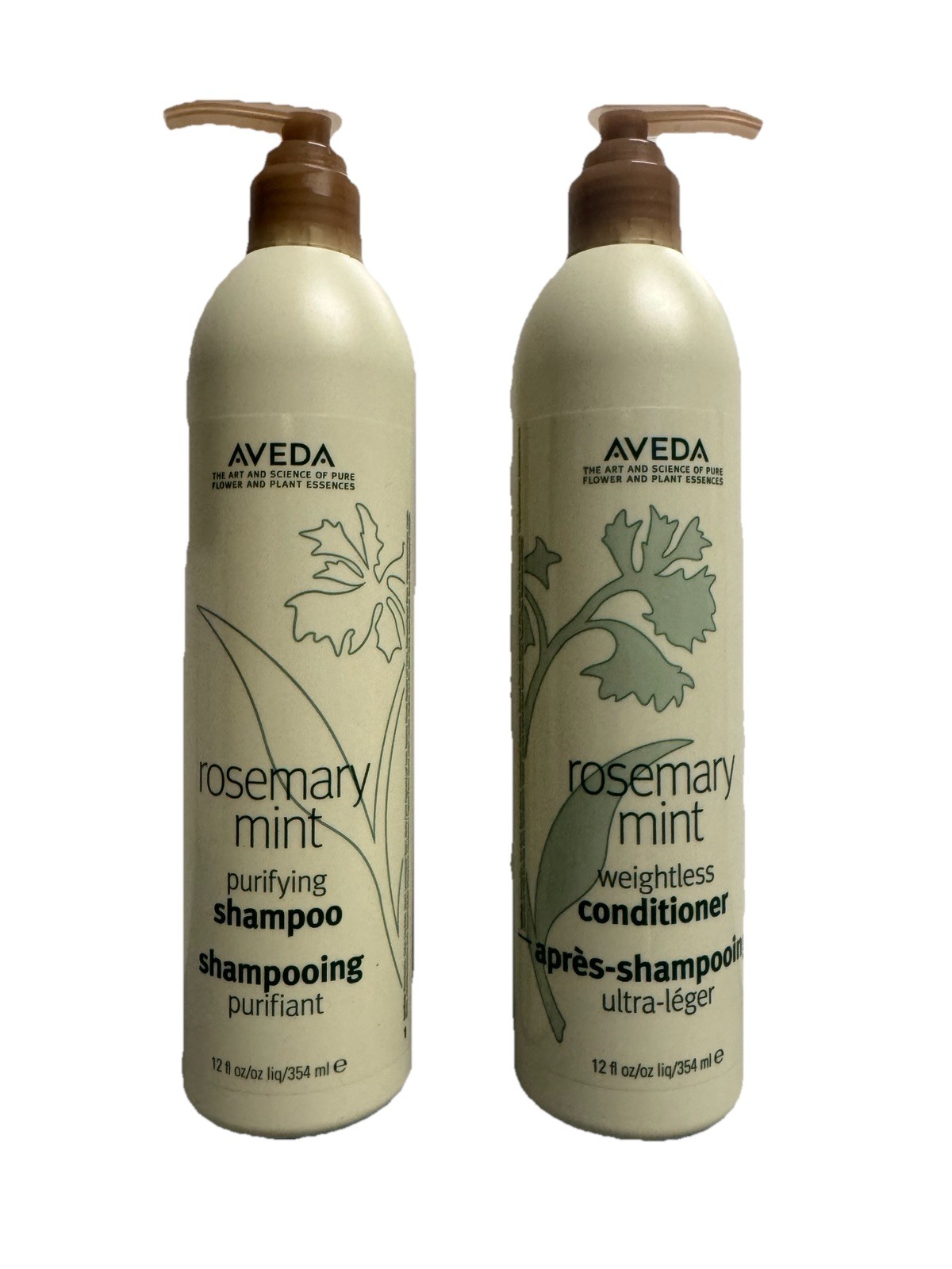 2 PACK Aveda Rosemary Mint Shampoo & Conditioner Set 12oz each Dovelok