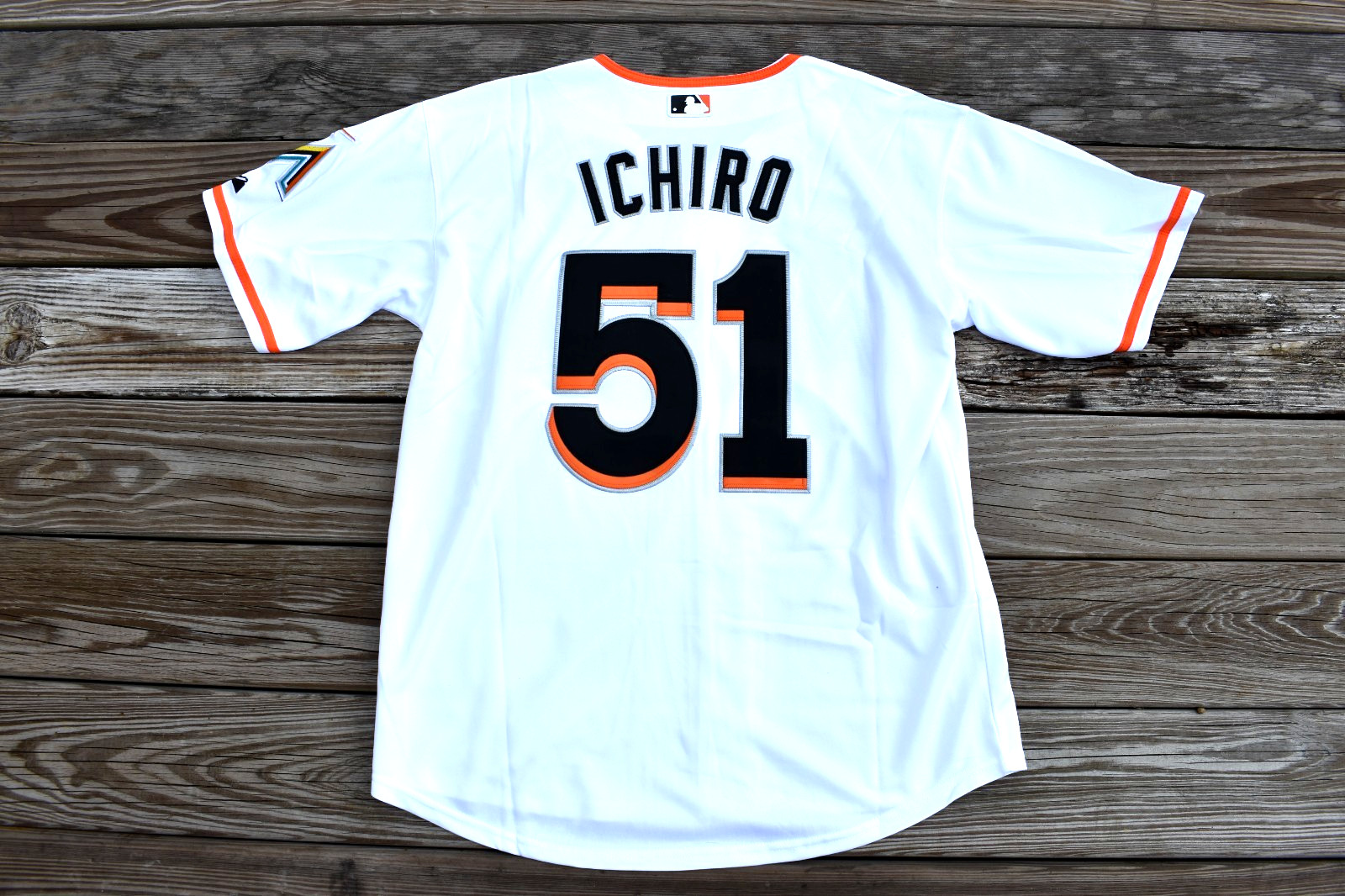 New Ichiro Suzuki Miami Marlins White Home Baseball Jersey Adult Men's Large