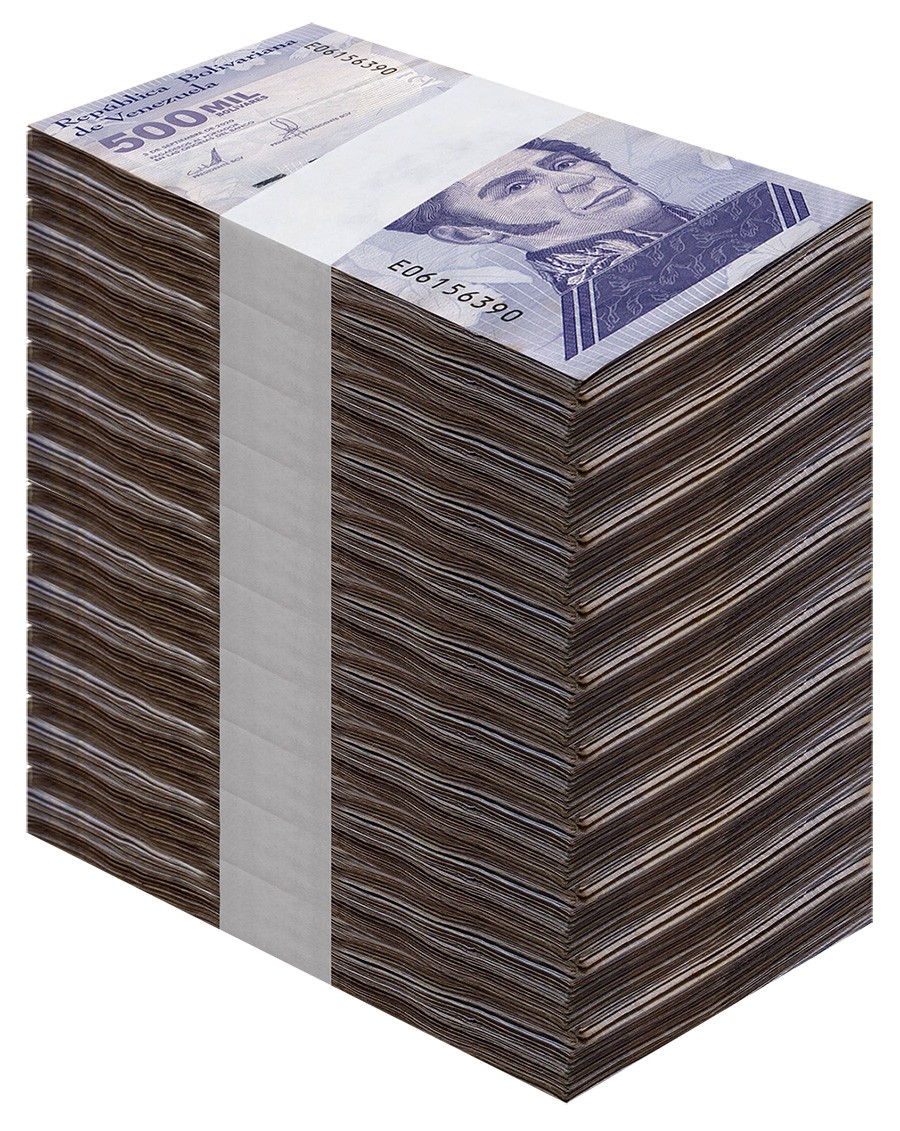 1000x Venezuela 500 Mil Bolivar Soberano Banknotes Brick Million Bolivares 2020