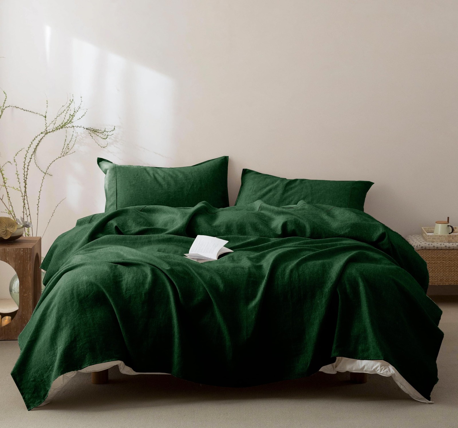 Talasily 100% French Pure Linen Sheets Set Twin Size,Oeko-TEX Certified Bedding, Talasily 100% French Pure Linen Sheets Set Twin Size,Oeko-TEX Certified Bedding,