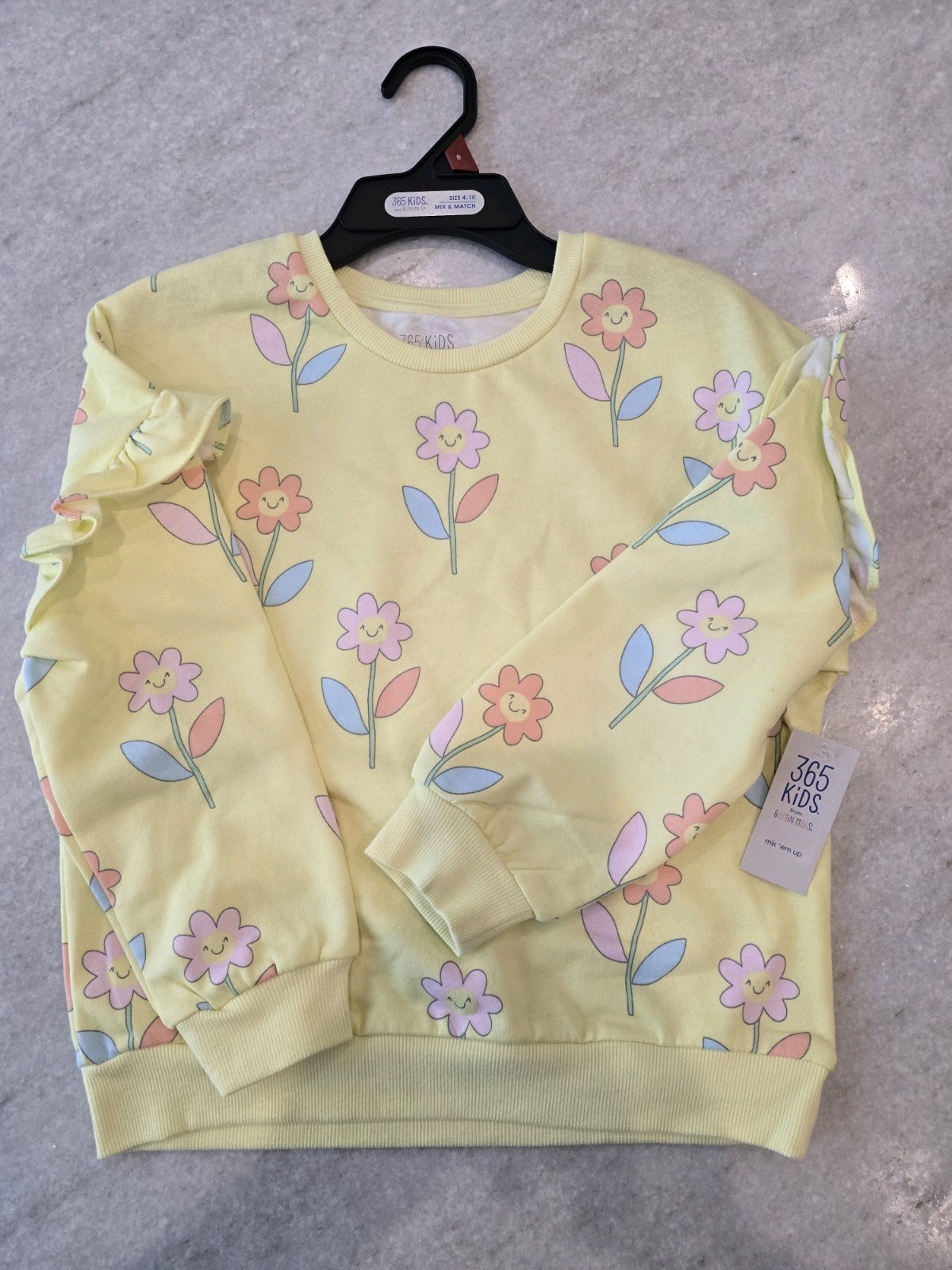 365 Kids from Garanimals Girls Fleece Top with Long Sleeves, Size 6 Brand New 365 Kids from Garanimals Girls Fleece Top with Long Sleeves, Size 6 Brand New