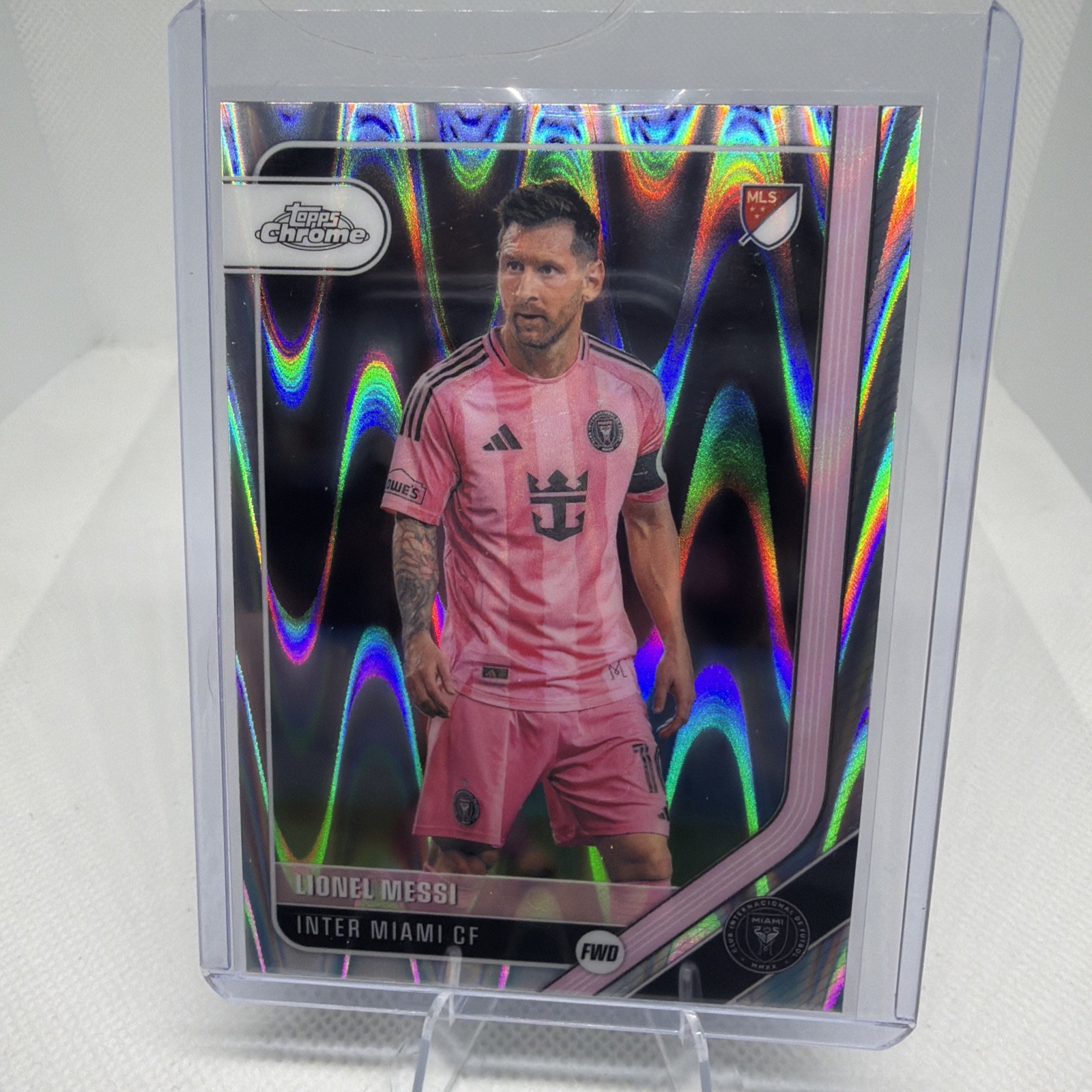2026 Topps Chrome MLS #10 Lionel Messi Raywave Refractor - Inter Miami CF 2026 Topps Chrome MLS #10 Lionel Messi Raywave Refractor - Inter Miami CF