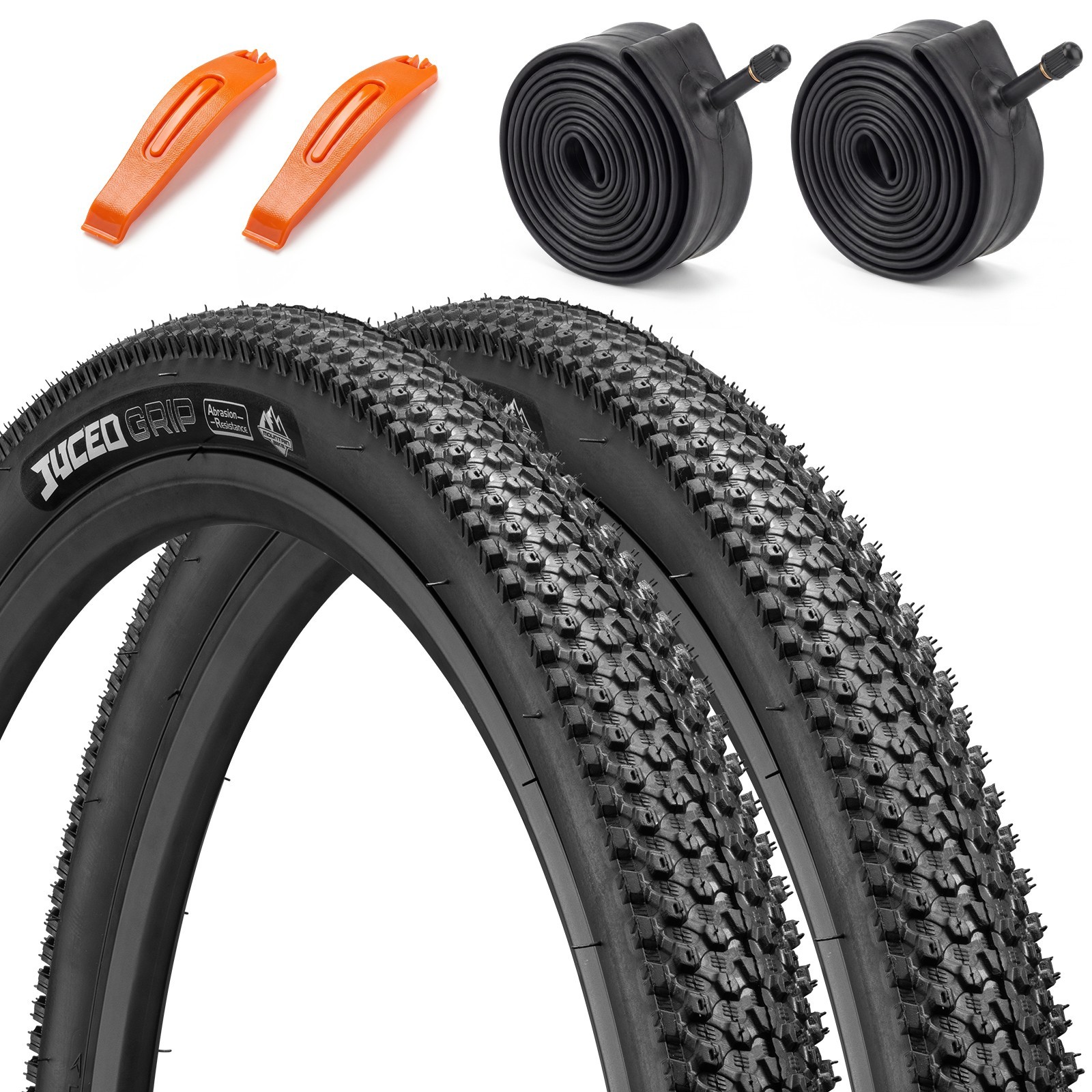 2PCS 26x1.95 Folding Bike Tires & Pair Inner Tubes Tire Levers for Off-Road Bike