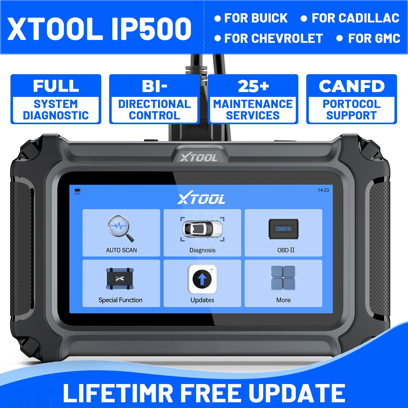 XTOOL IP500 For Chevy GMC All System Bidirectional OBD2 Scanner Diagnostic Tool