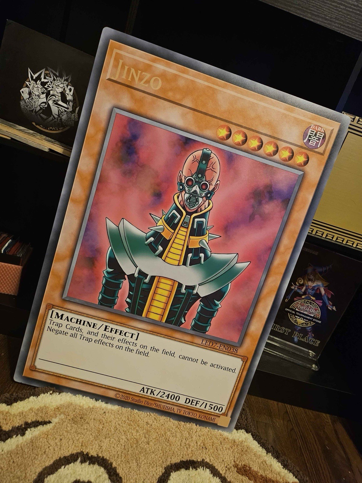 OVERSIZED YUGIOH PRIZE CARD - JINZO - Legendary Duelists: Rage of Duels
