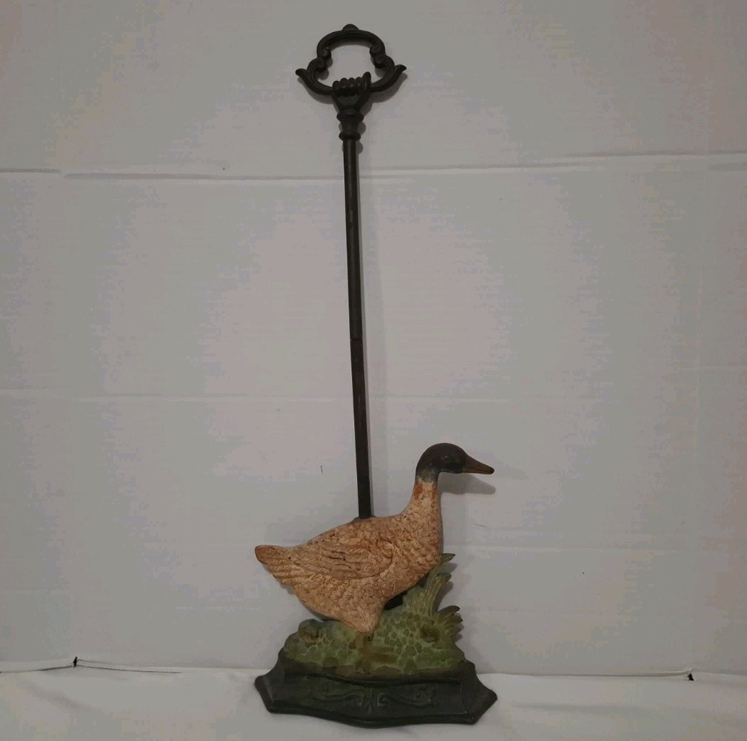 ANTIQUE 19TH CENTURY DOOR PORTER VICTORIAN DUCK CAST IRON DOOR STOP 25 ANTIQUE 19TH CENTURY DOOR PORTER VICTORIAN DUCK CAST IRON DOOR STOP 25
