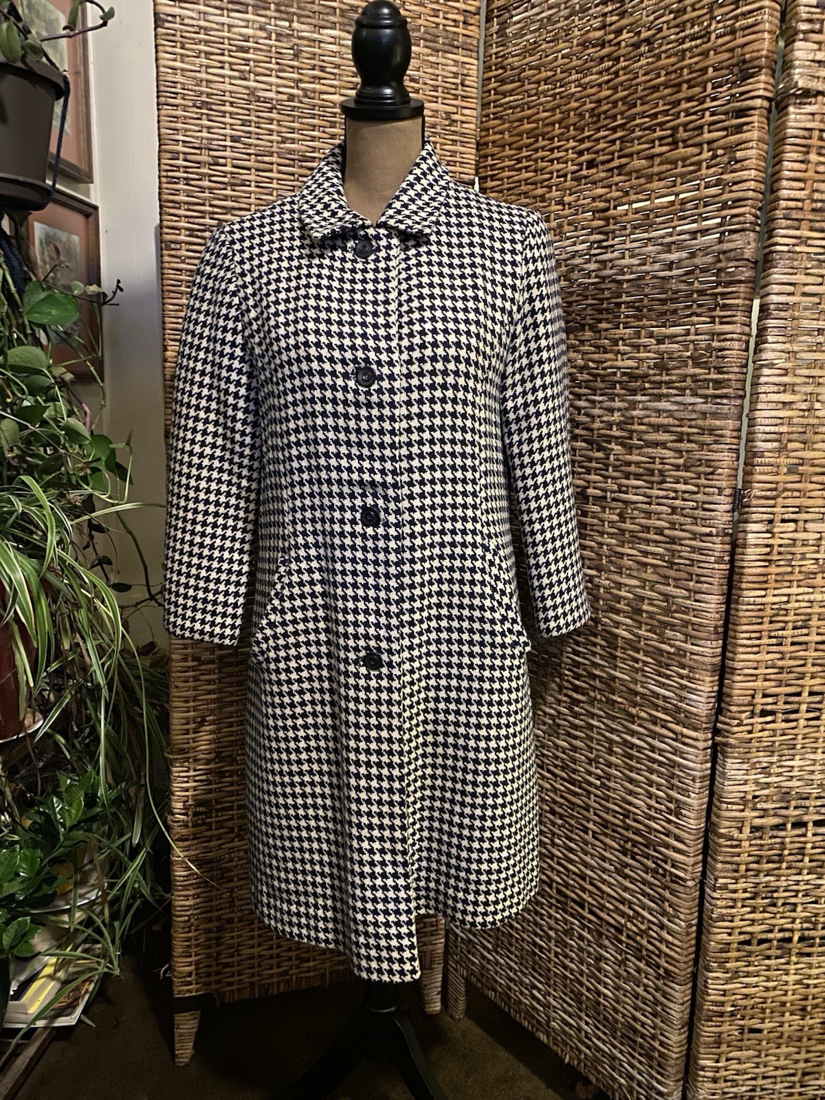 Vintage 50s Wool Coat With Lining Measurements In Details