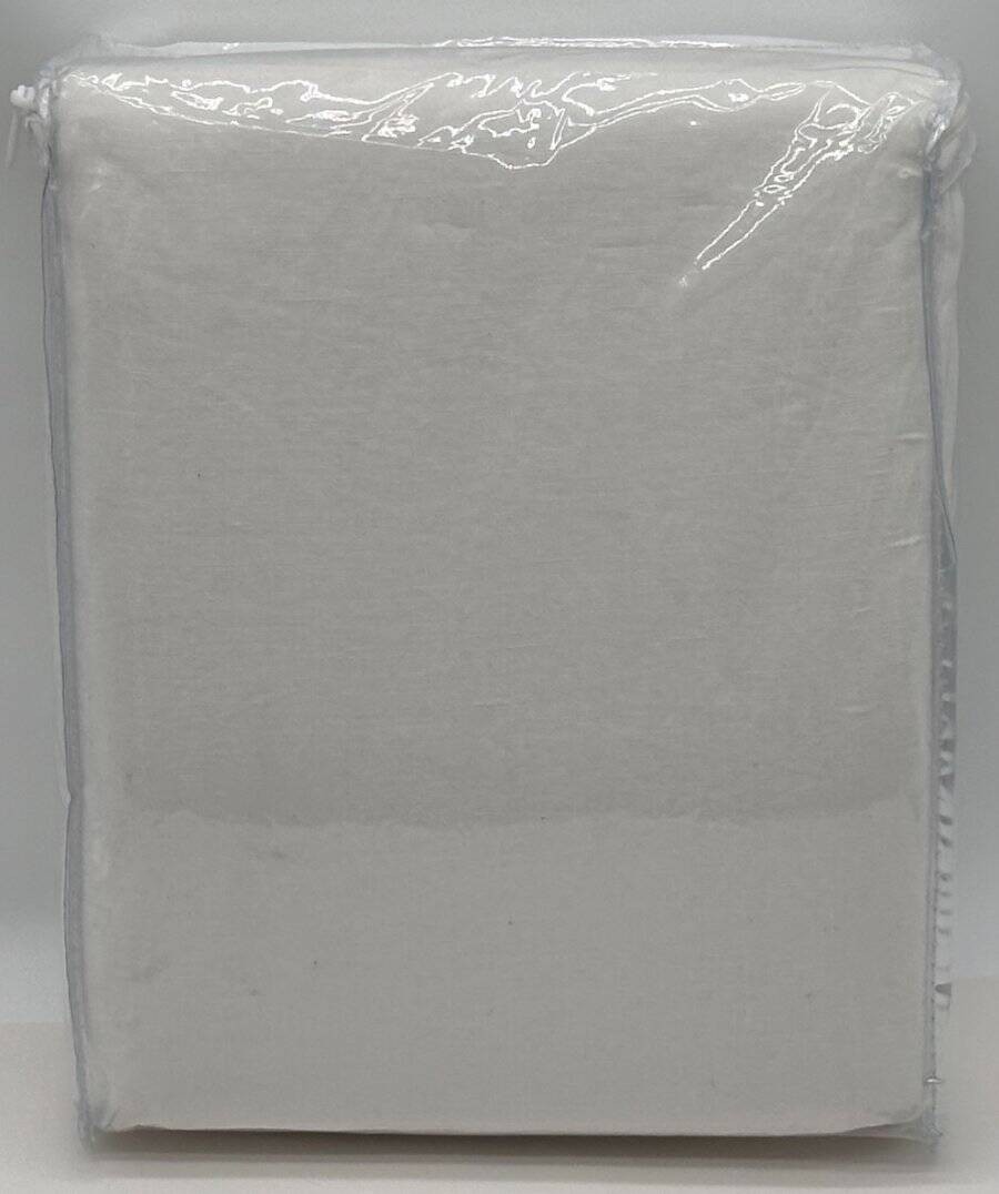 Pottery Barn Classic Belgian Flax Linen Drape Curtain (1) 100 x 108 ~ White