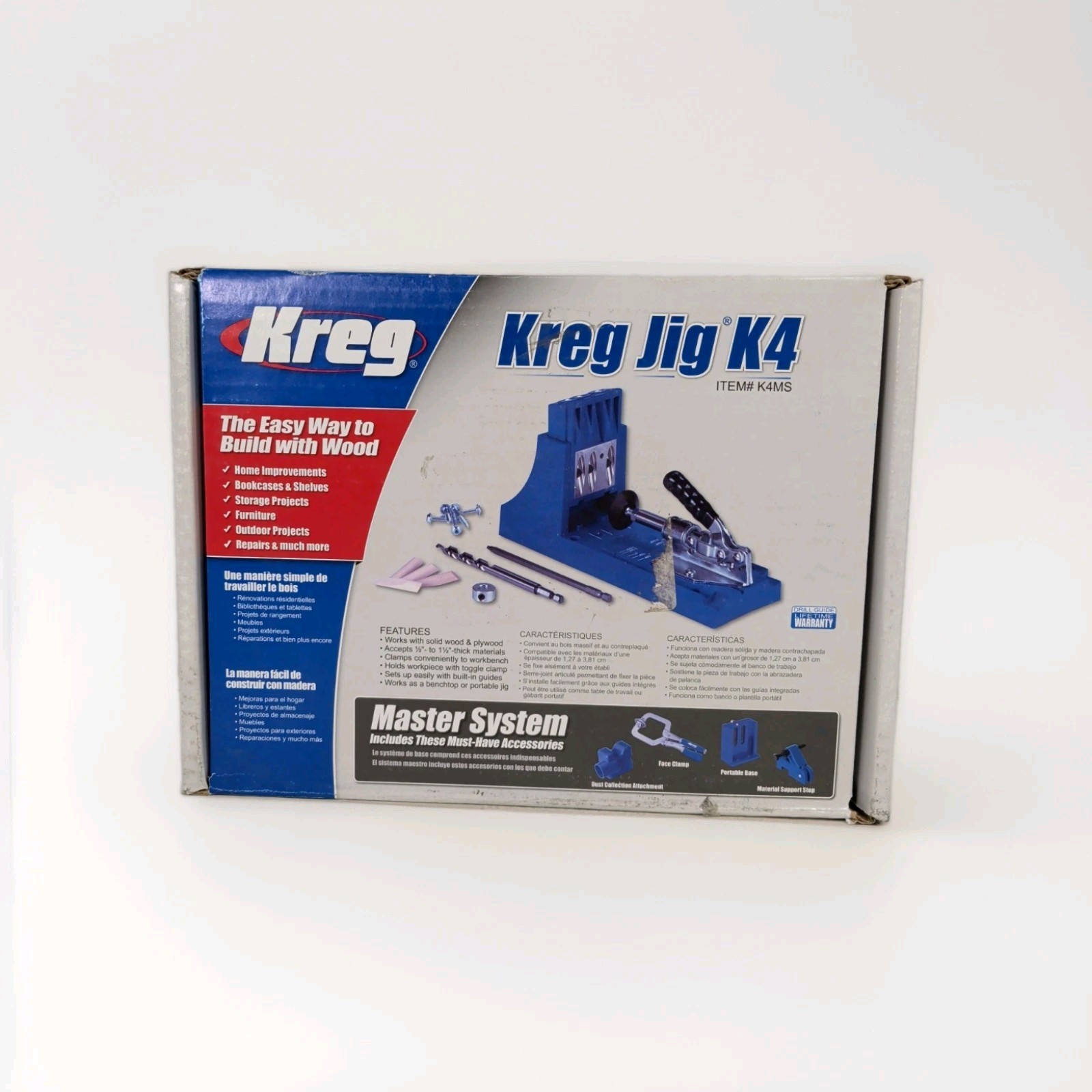 Kreg K4 Master System Pocket-Hole Jig Kit Drill Guide Woodworking Joinery NEW