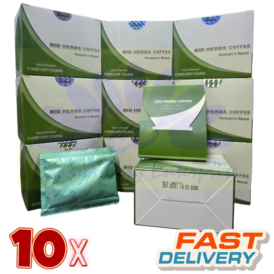 10 Boxes Coffee Premium Organic 15g (6x10 Sachets/Box) ~Exp:2029~DHL EXPRESS