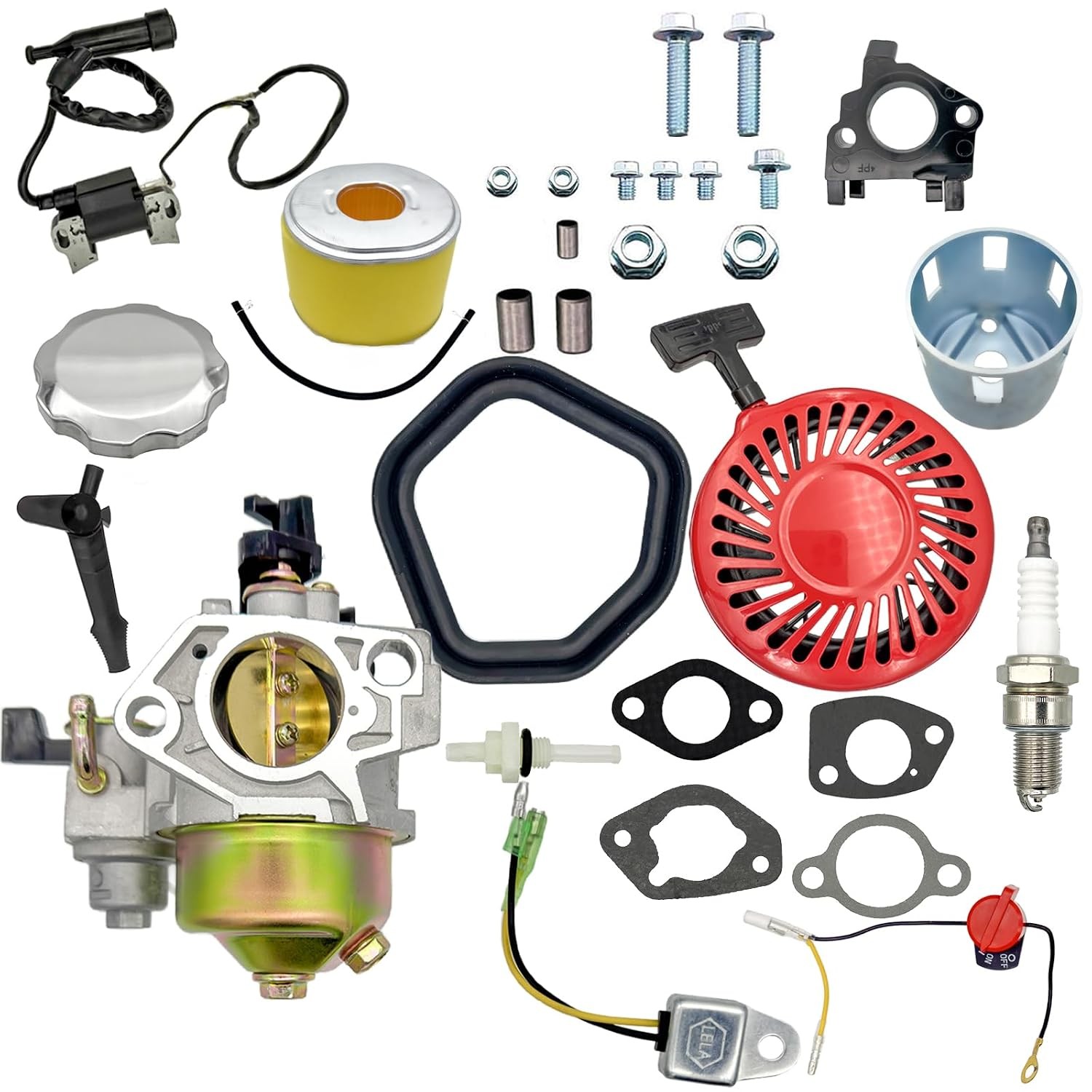 Honda GX390 Recoil Starter Carburetor Air Filter Assembly Kit Starter Parts