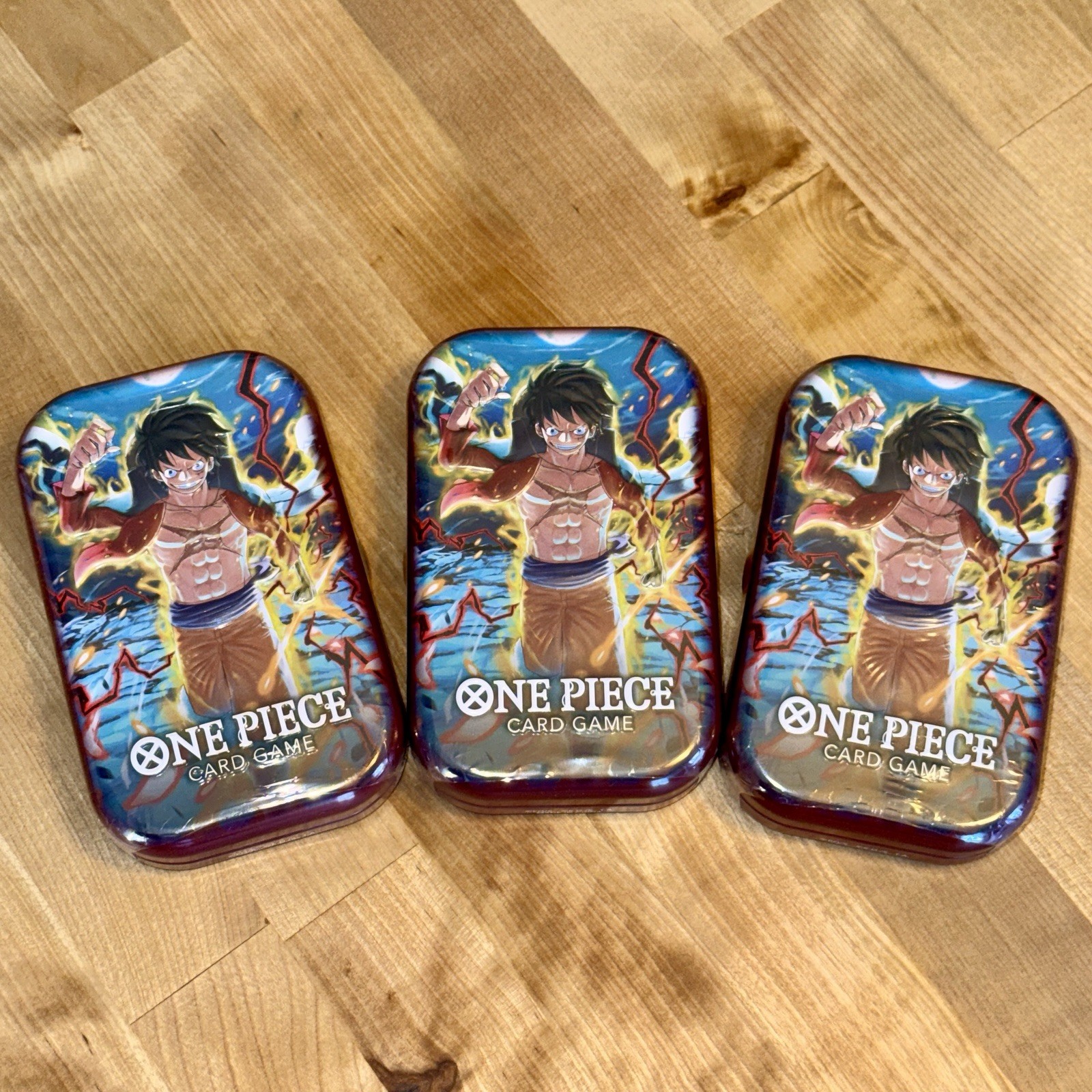 ONE PIECE Monkey D Luffy Tin Pack Set Volume 1 New LOT OF 3 Sealed FAST SHIPPING