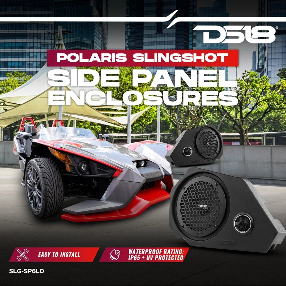 2x DS18 Polaris Slingshot Side Panel Enclosures 6.5\