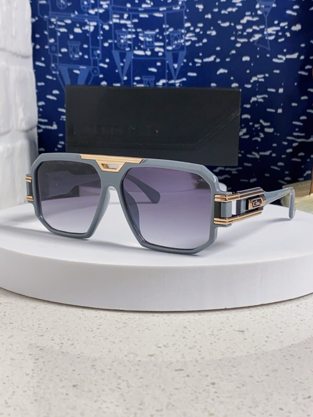 CAZAL Retro-Punk Square Oversized Double-Bridge Sunglasses (Unisex) CAZAL Retro-Punk Square Oversized Double-Bridge Sunglasses (Unisex)