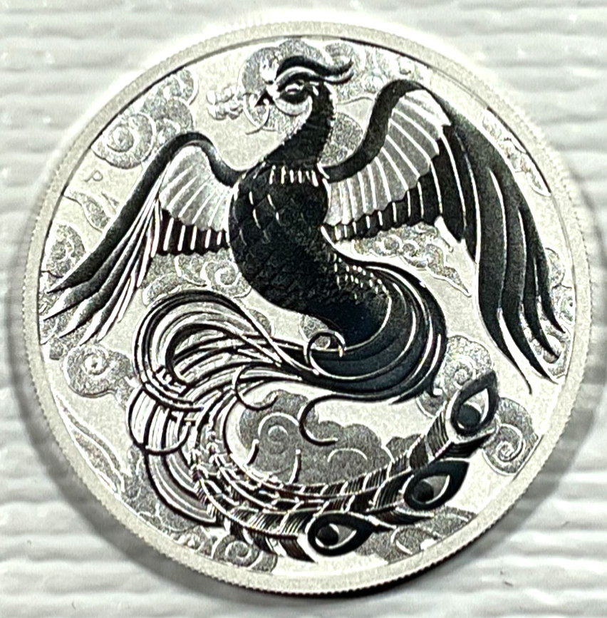 2022 Australia Myths & Legends Phoenix 1 oz Silver BU Coin Perth Mint In Capsule